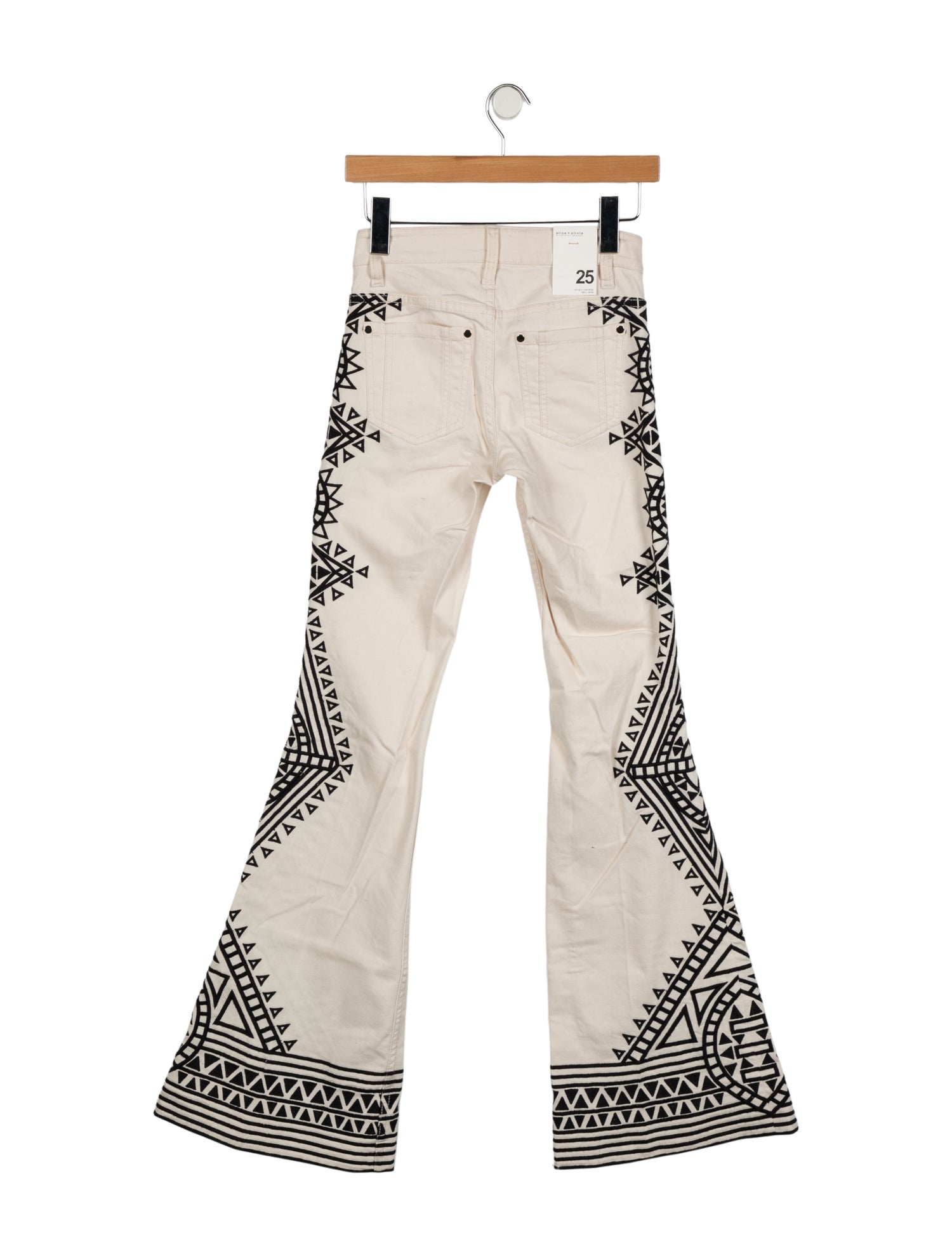 Alice + Olivia Low-Rise Wide Leg Jeans