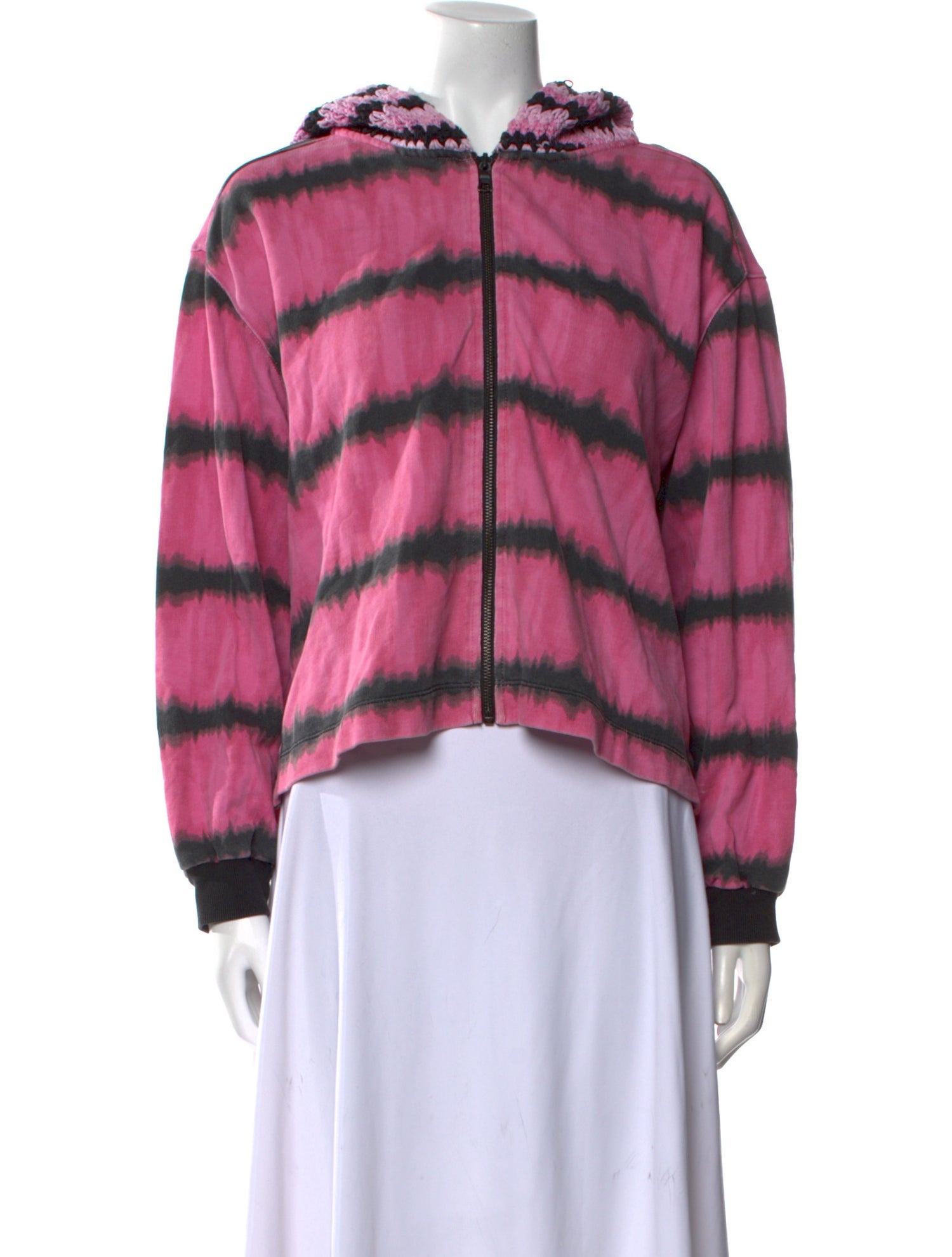Alice + Olivia Striped Crew Neck Sweatshirt