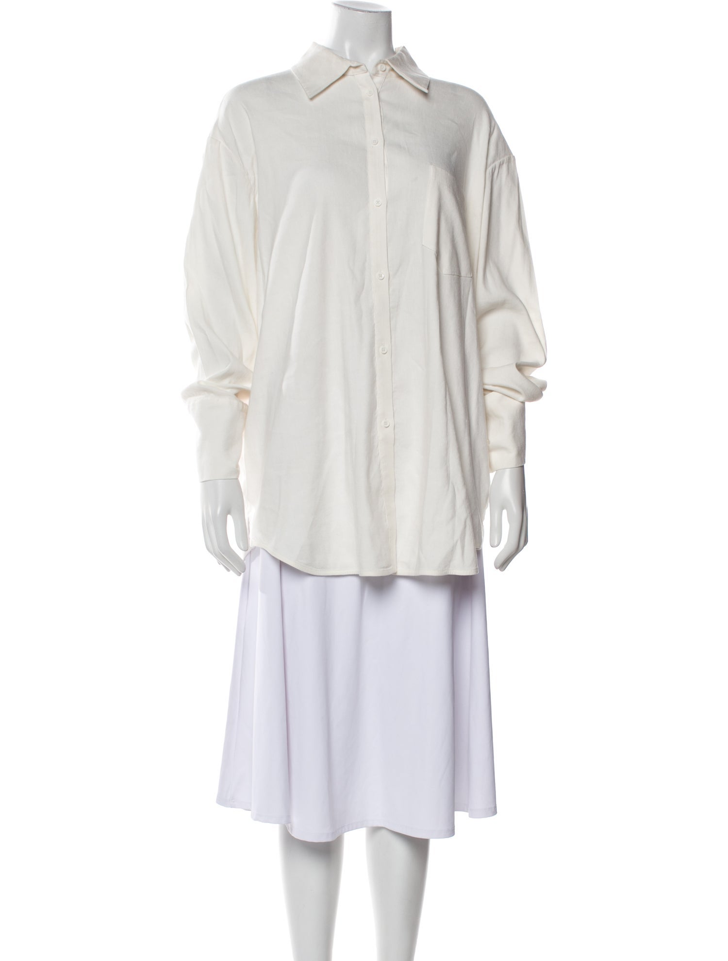 Alice + Olivia Linen Three-Quarter Sleeve Tunic