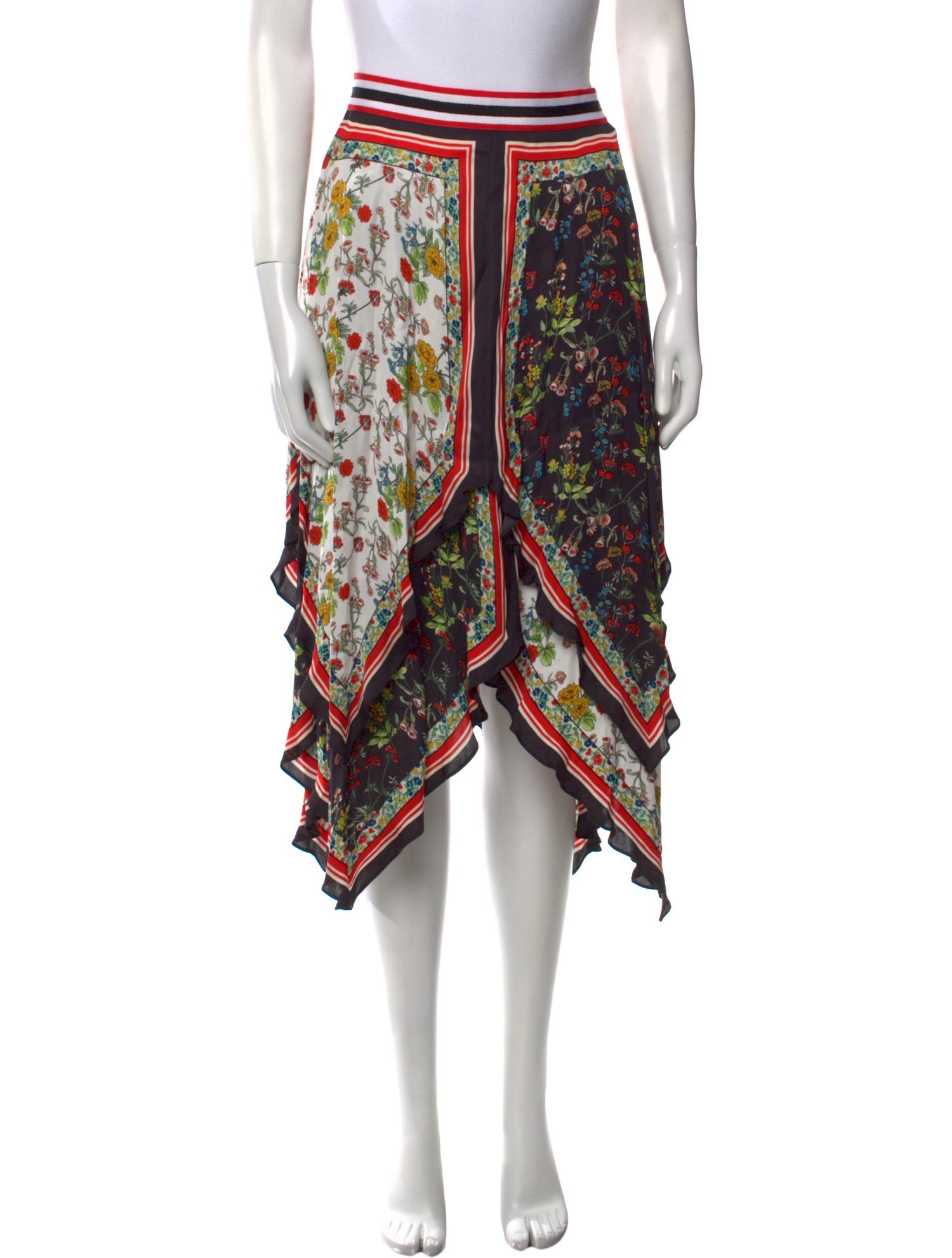 Alice + Olivia Floral Print Midi Length Skirt w/ Tags