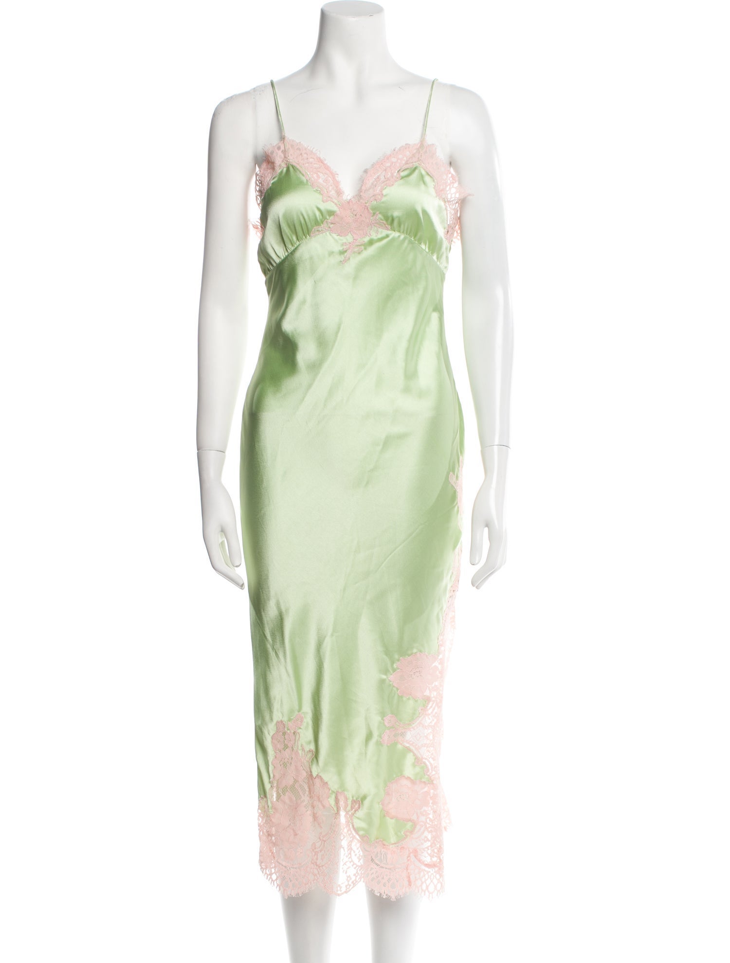 Alice + Olivia Lace Pattern Embroidered Accent Nightgown