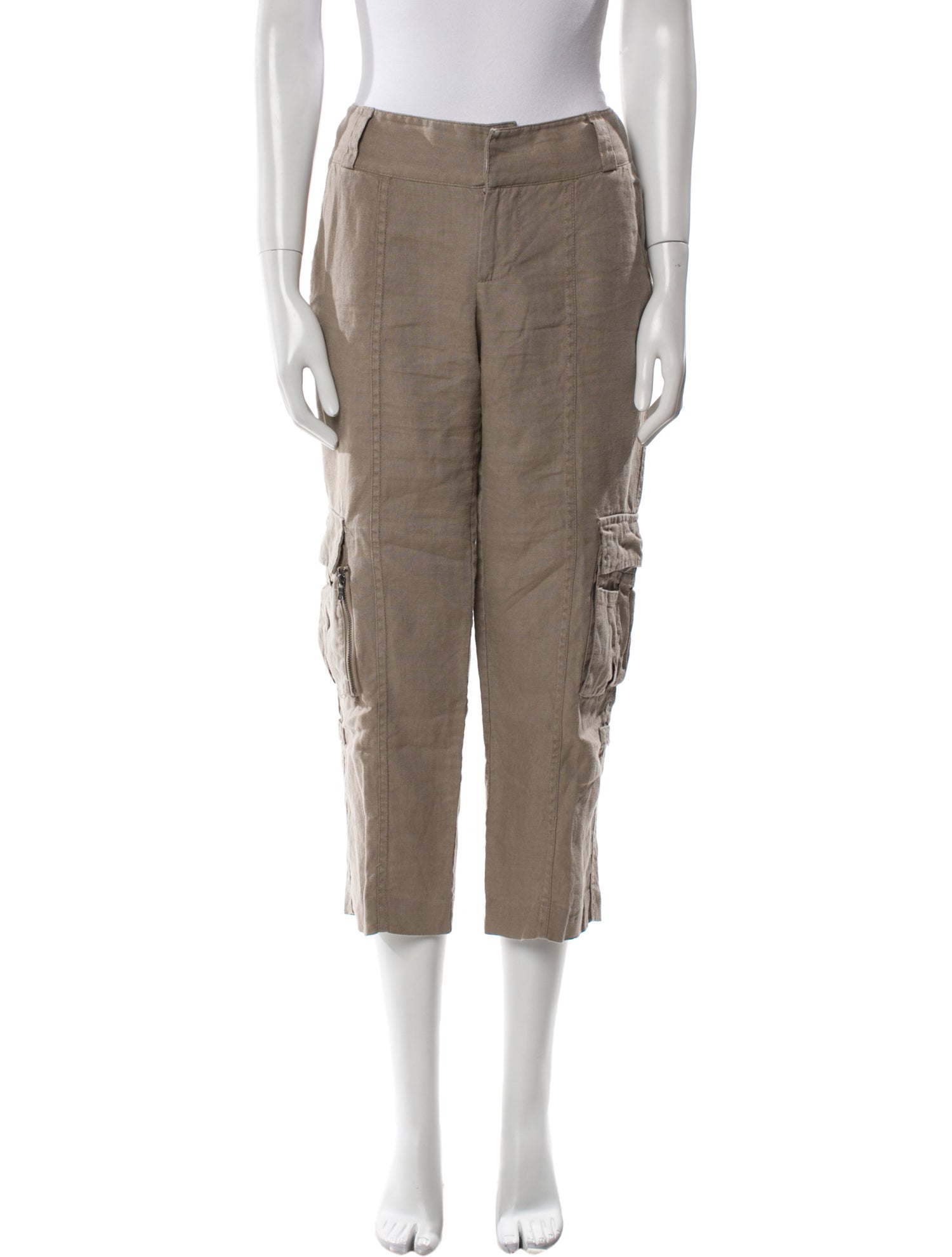 Alice + Olivia Linen Straight Leg Pants