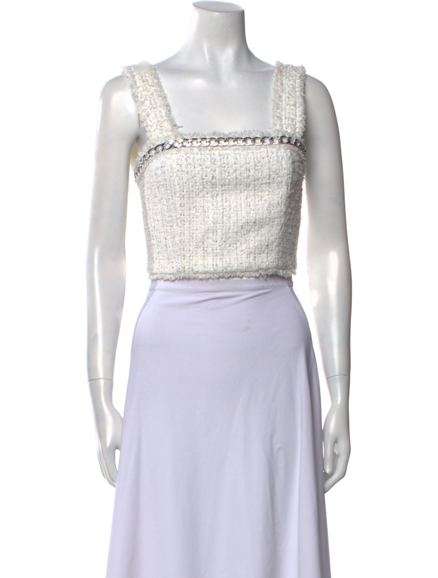 Alice + Olivia Square Neckline Sleeveless Crop Top