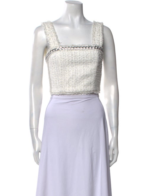 Alice + Olivia Square Neckline Sleeveless Crop Top