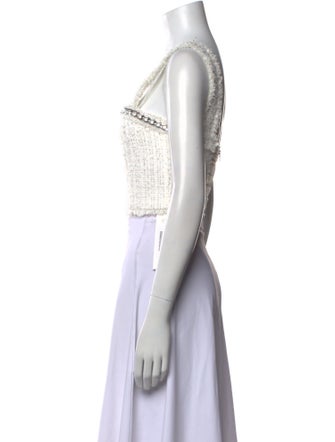 Alice + Olivia Square Neckline Sleeveless Crop Top