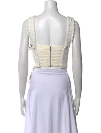 Alice + Olivia Square Neckline Sleeveless Crop Top