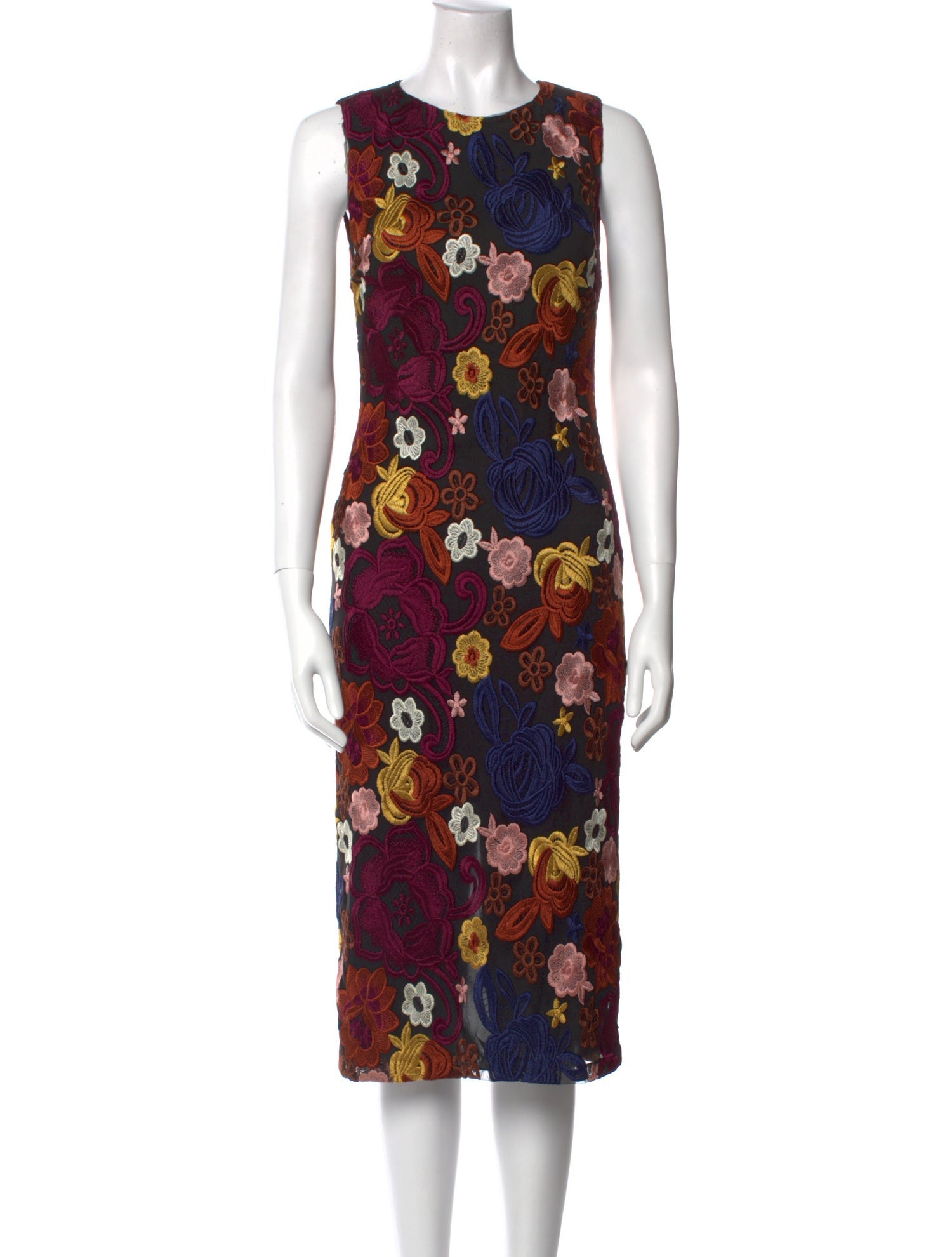 Alice + Olivia Floral Print Midi Length Dress