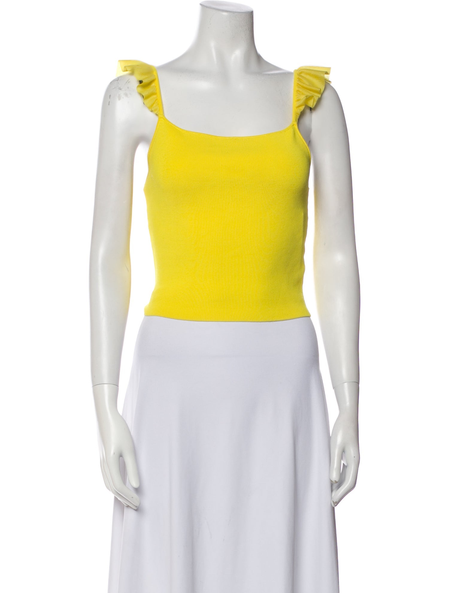 Alice + Olivia Nylon Square Neckline Crop Top