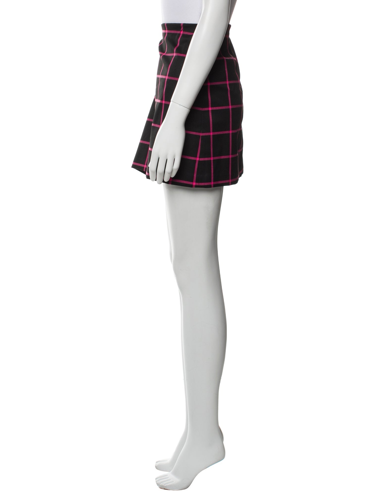 Alice + Olivia Plaid Print Mini Skirt