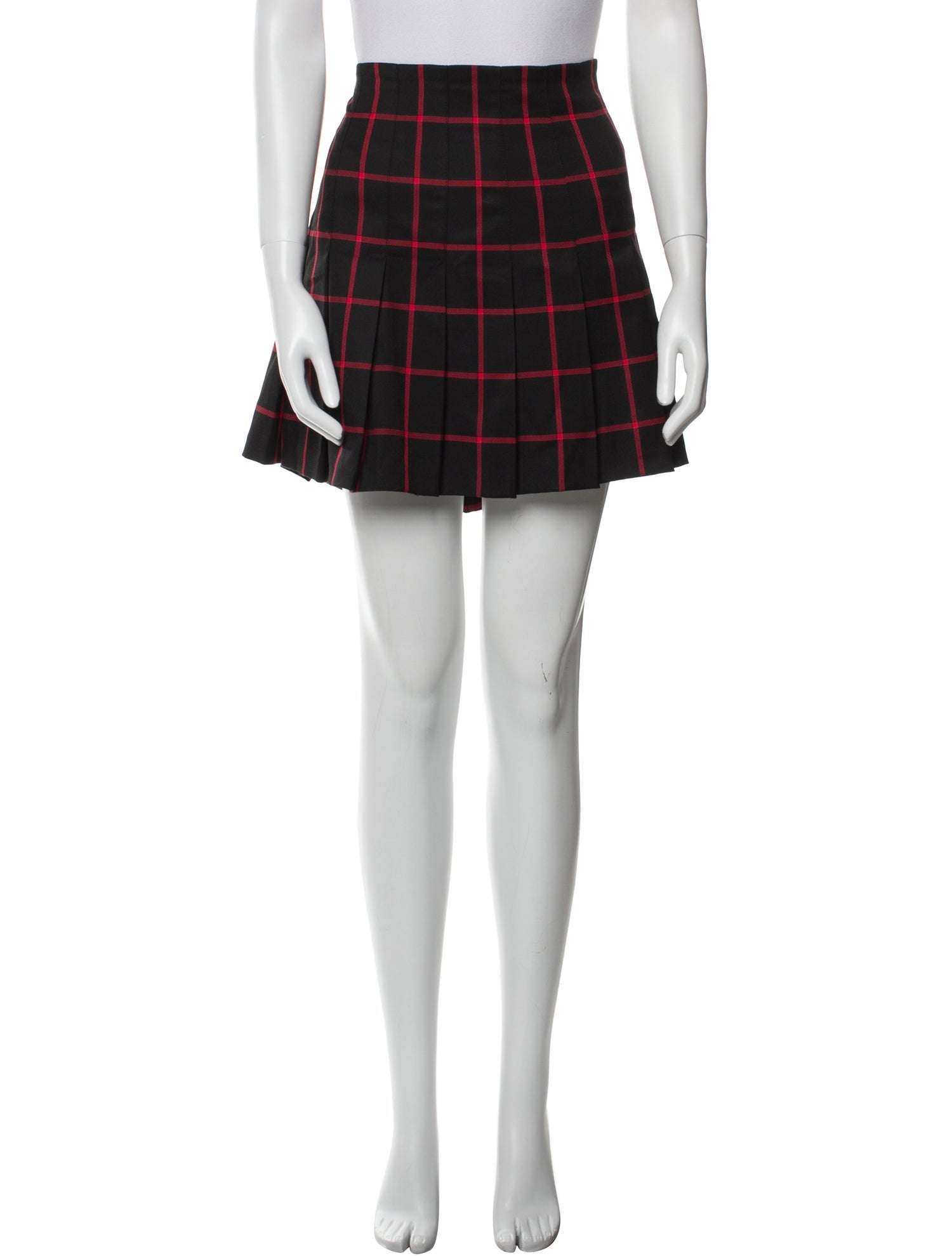 Alice + Olivia Plaid Print Mini Skirt