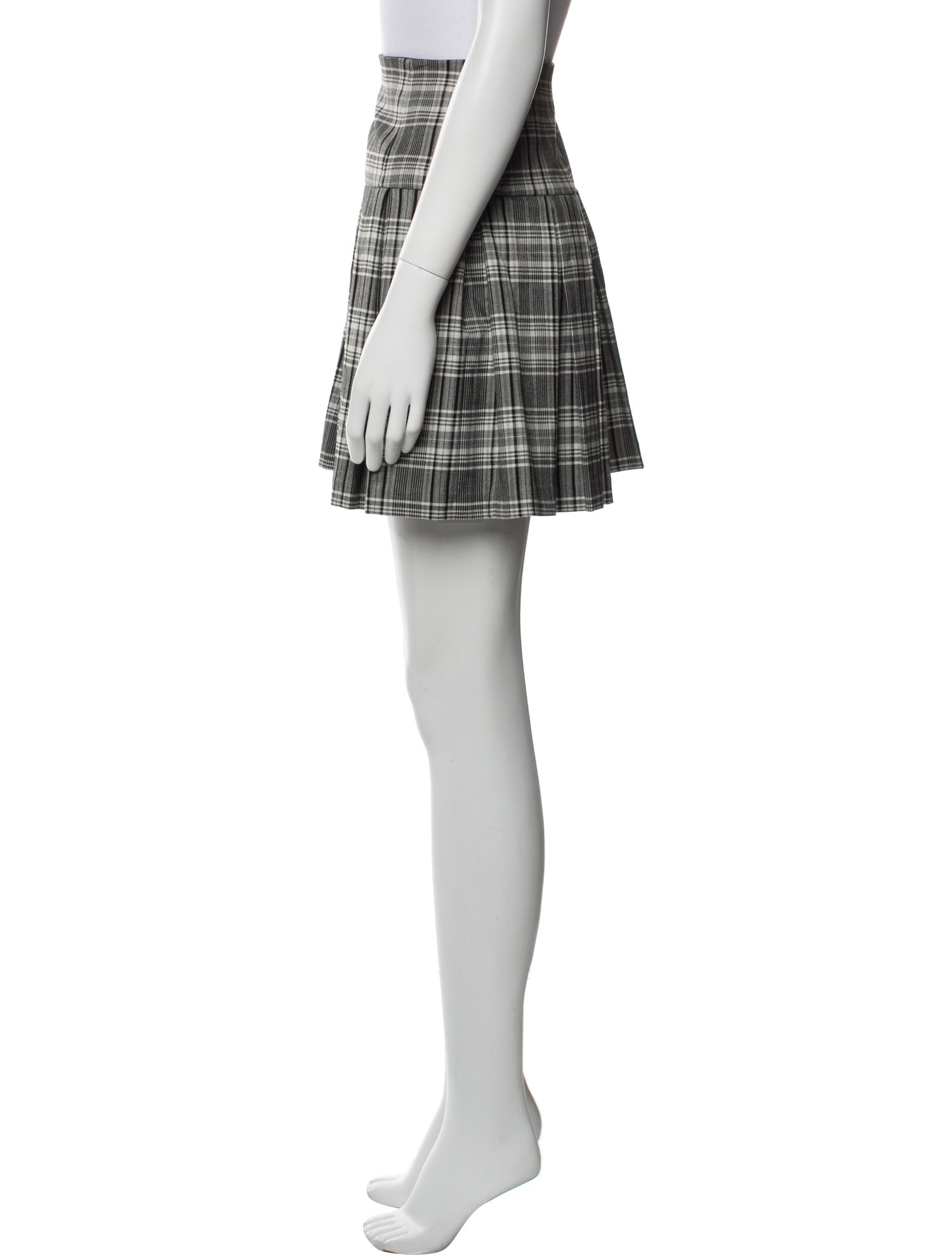 Alice + Olivia Plaid Print Mini Skirt