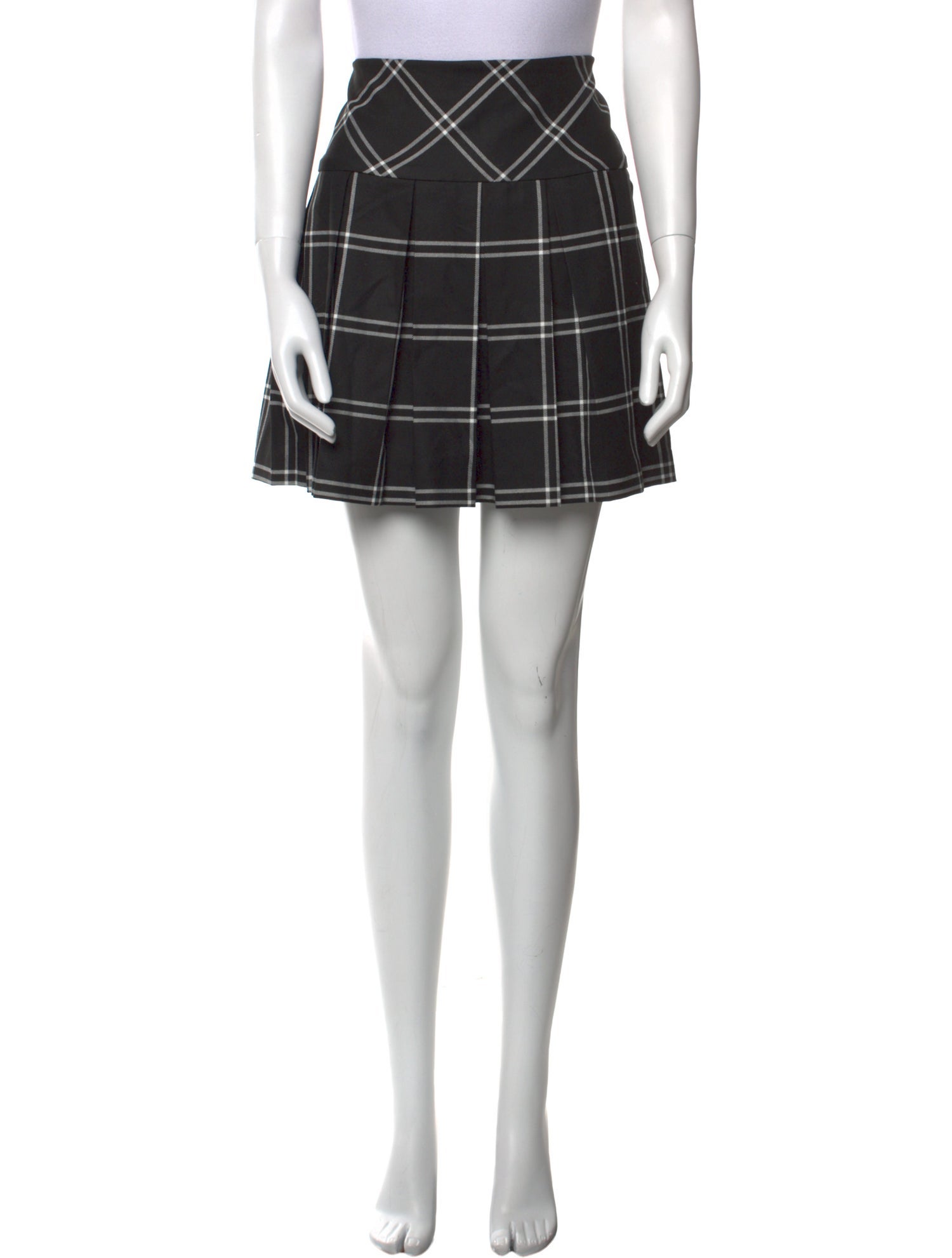 Alice + Olivia Plaid Print Mini Skirt
