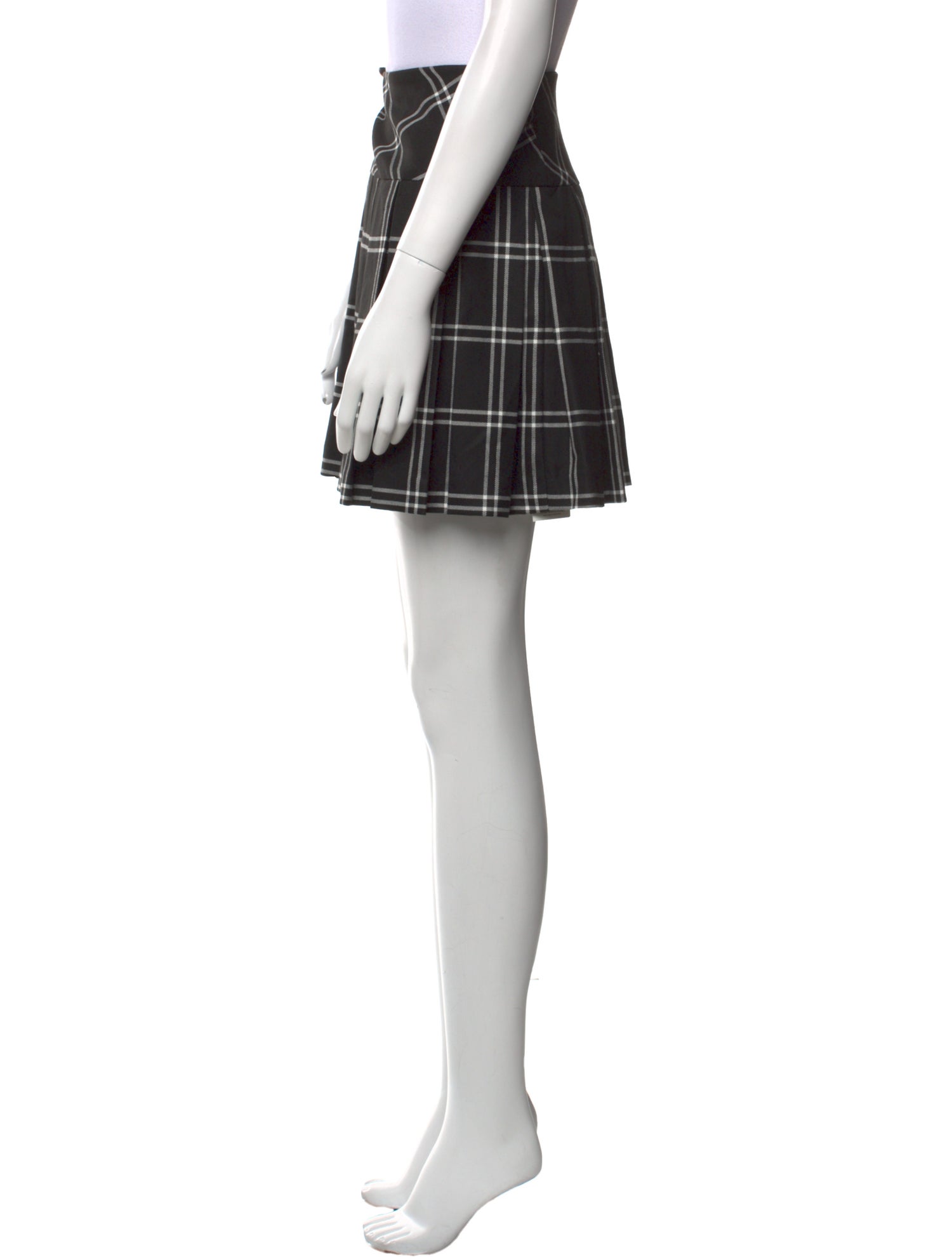 Alice + Olivia Plaid Print Mini Skirt