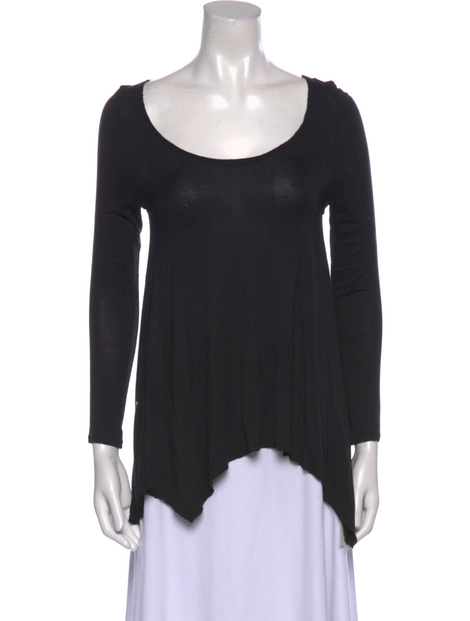 Alice + Olivia Scoop Neck Three-Quarter Sleeve Top