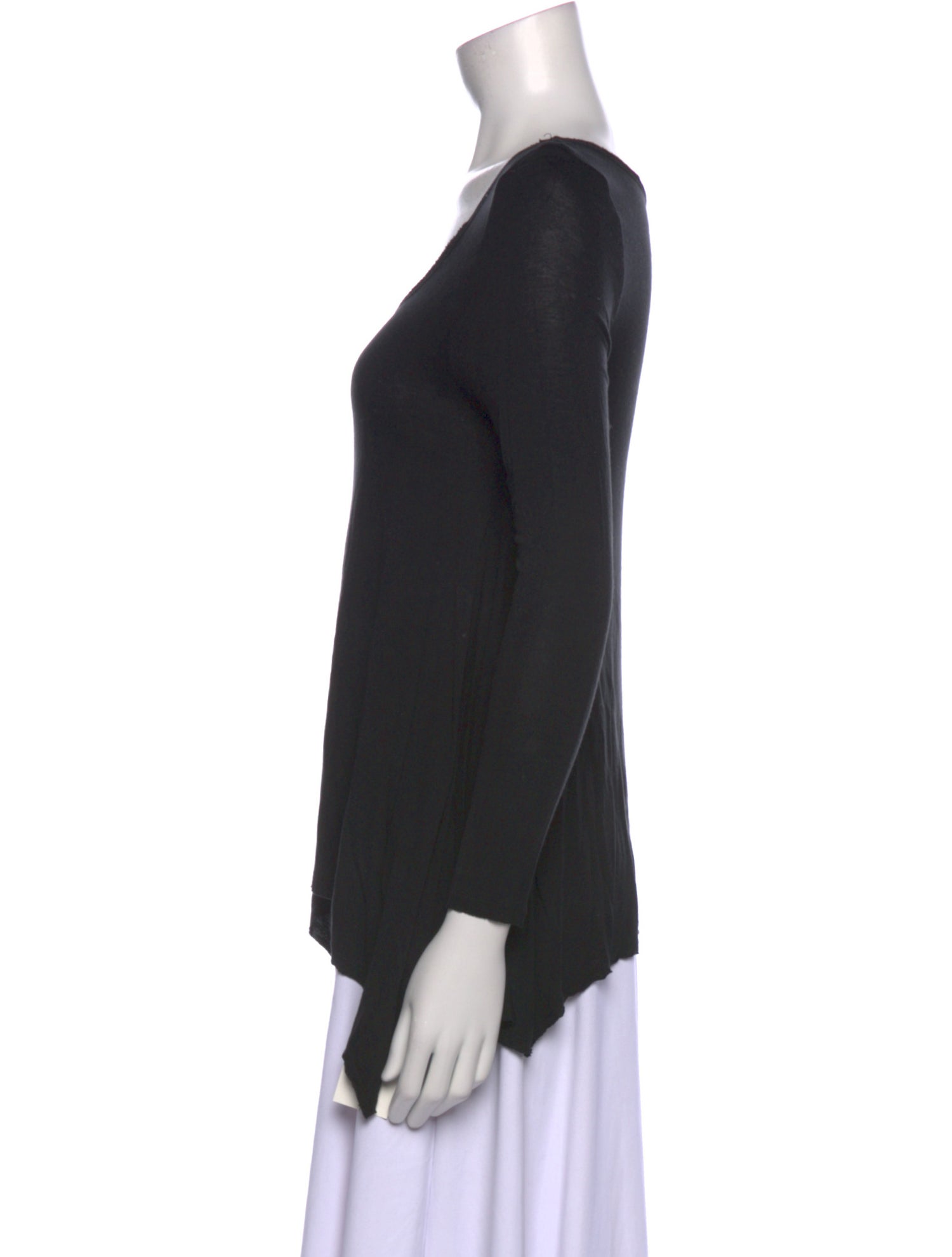 Alice + Olivia Scoop Neck Three-Quarter Sleeve Top