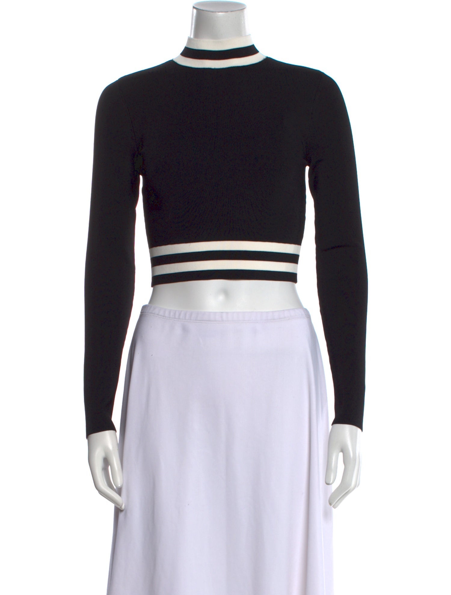 Alice + Olivia Nylon Mock Neck Crop Top w/ Tags