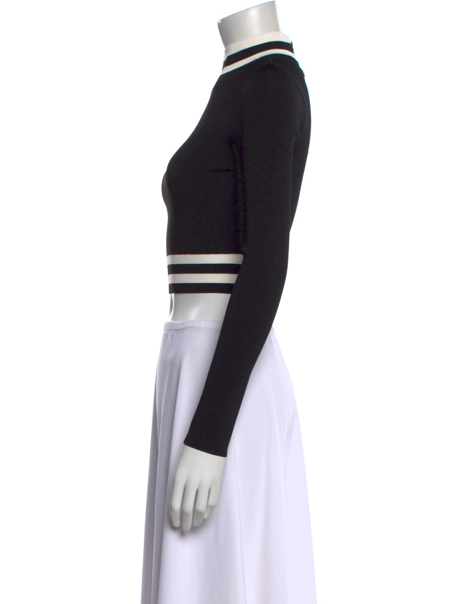 Alice + Olivia Nylon Mock Neck Crop Top w/ Tags