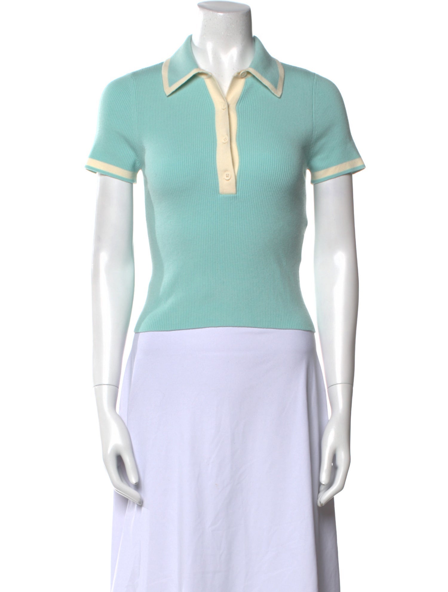 Alice + Olivia Wool Short Sleeve Polo