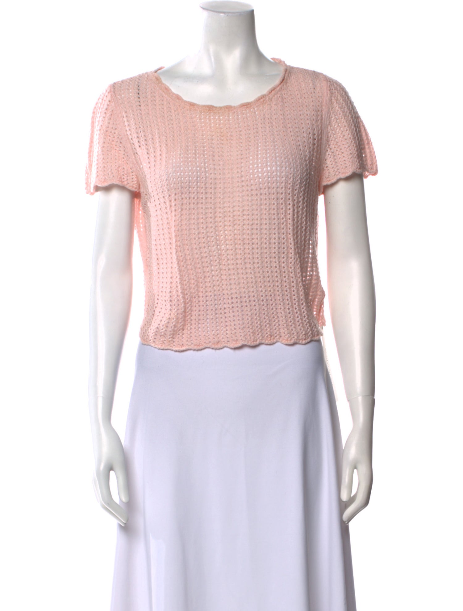 Alice + Olivia Scoop Neck Short Sleeve Crop Top