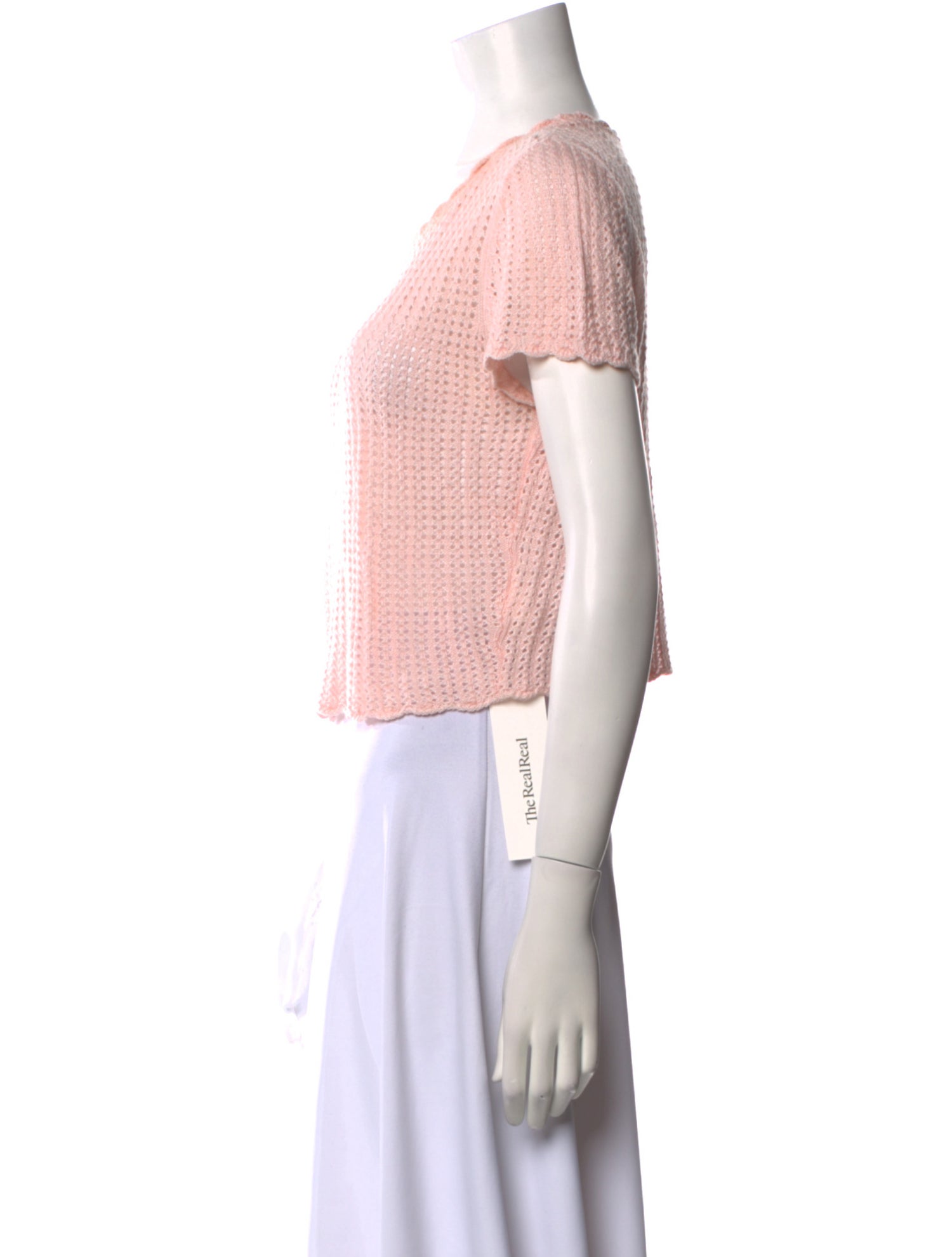 Alice + Olivia Scoop Neck Short Sleeve Crop Top