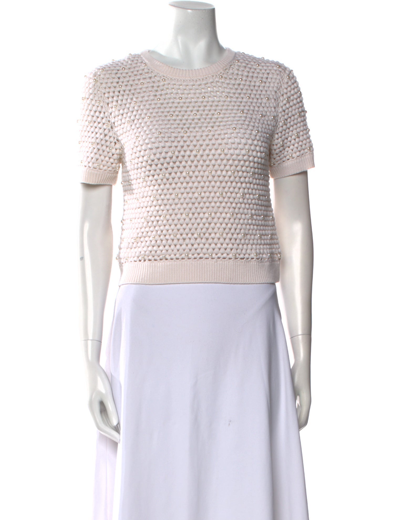 Alice + Olivia Wool Crew Neck Crop Top