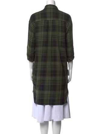 Alice + Olivia Plaid Print Mock Neck Tunic