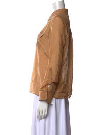 Alice + Olivia Long Sleeve Button-Up Top