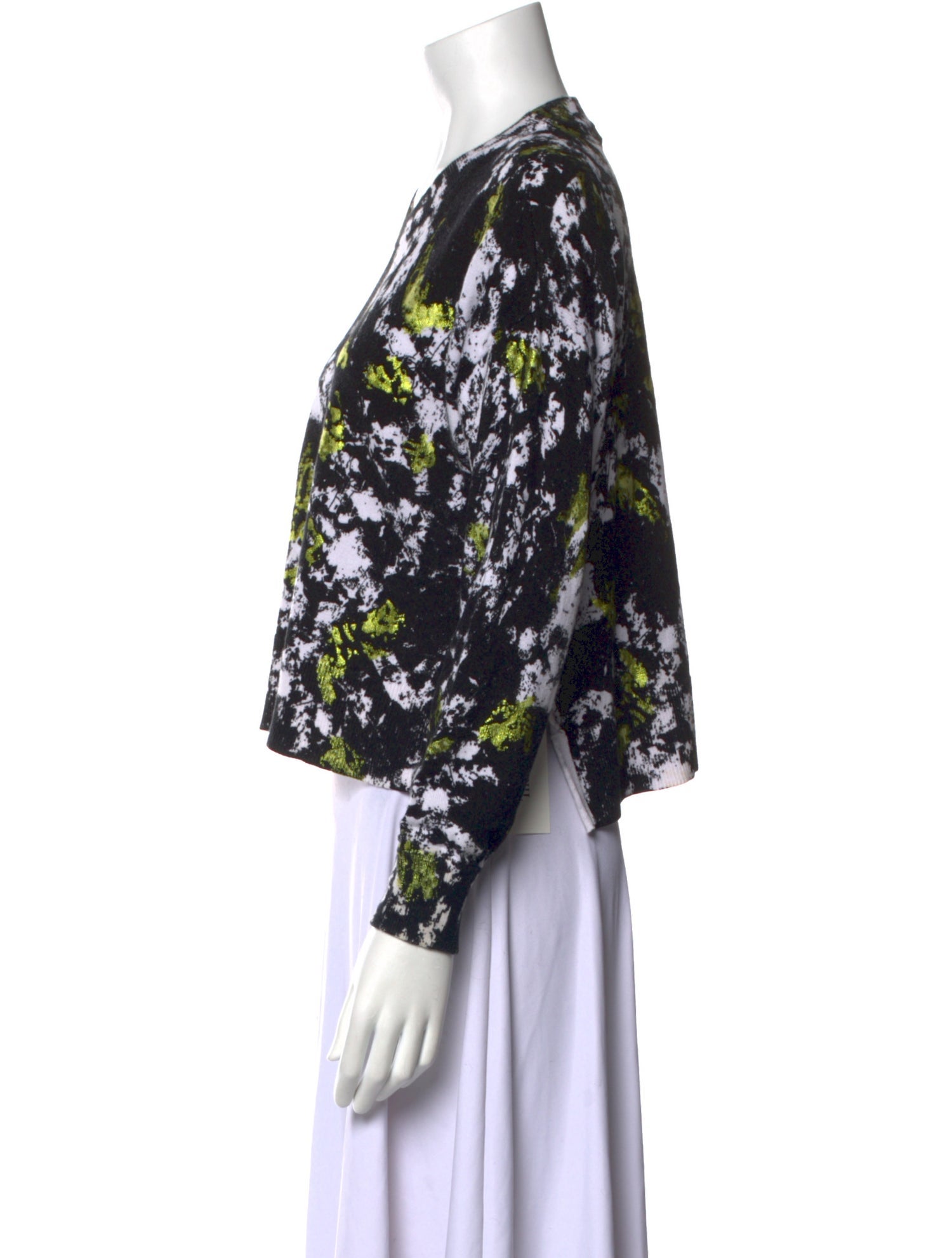 Alice + Olivia Printed Scoop Neck Sweater