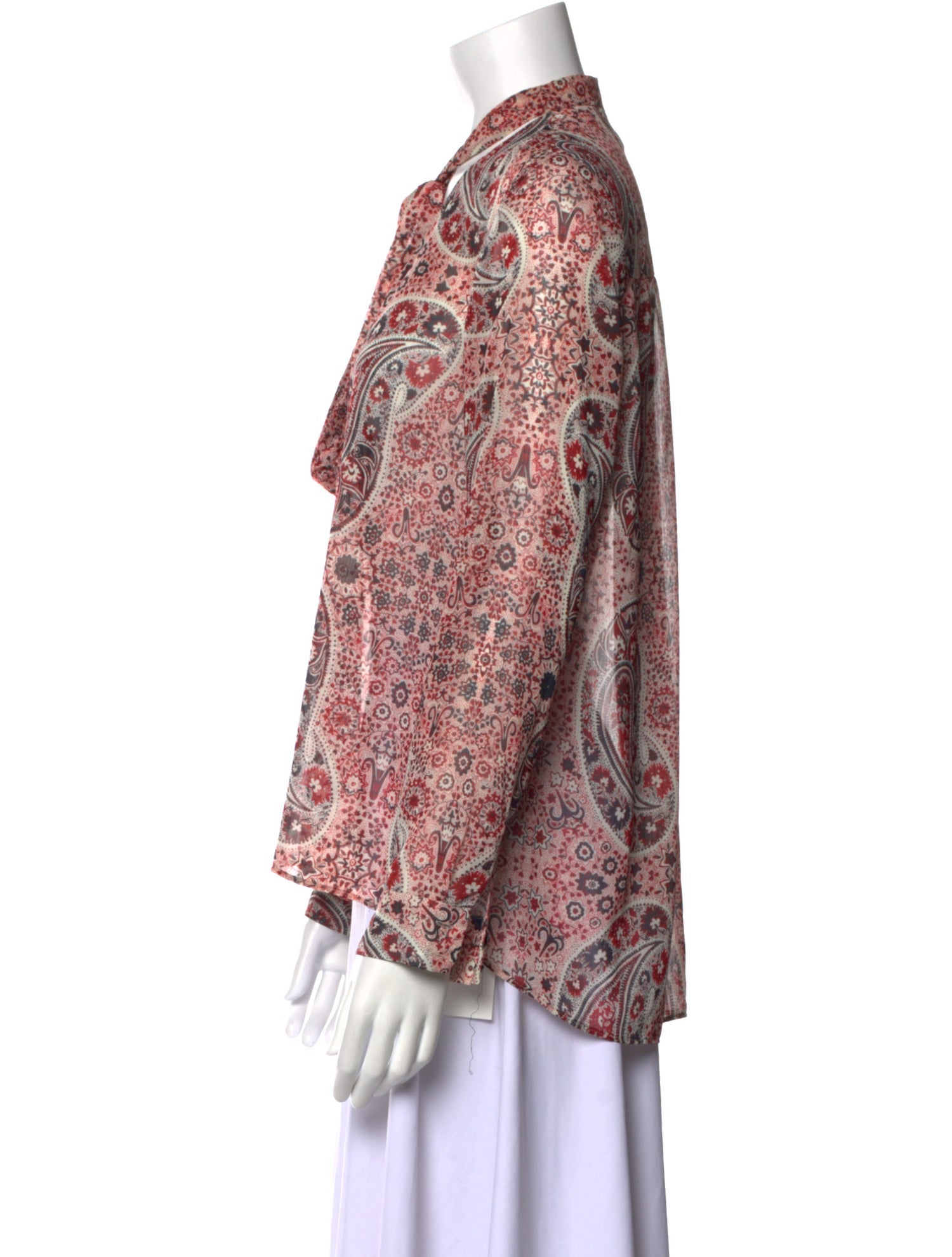 Alice + Olivia Paisley Print V-Neck Blouse