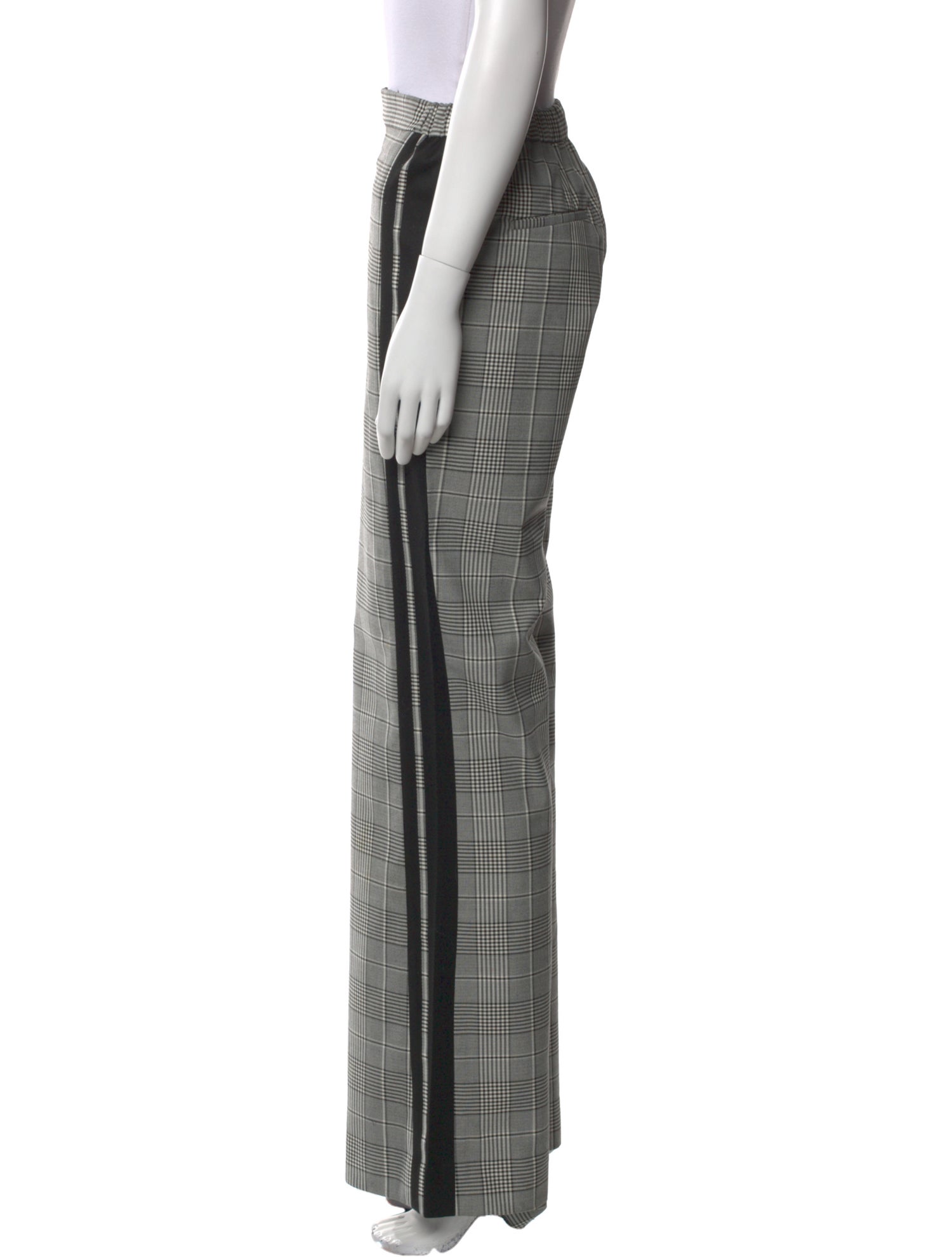 Alice + Olivia Plaid Print Wide Leg Pants