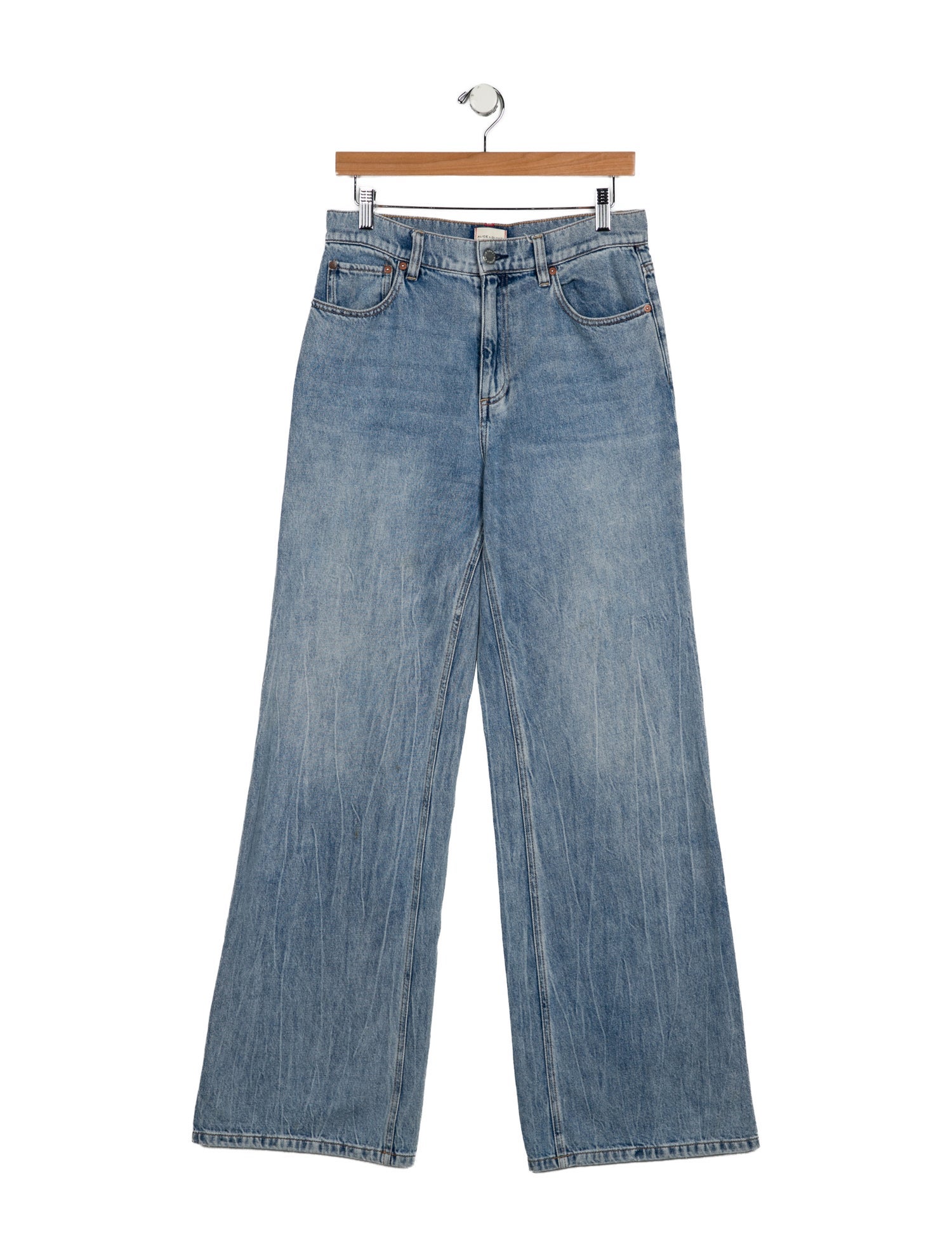 Alice + Olivia High-Rise Wide Leg Jeans
