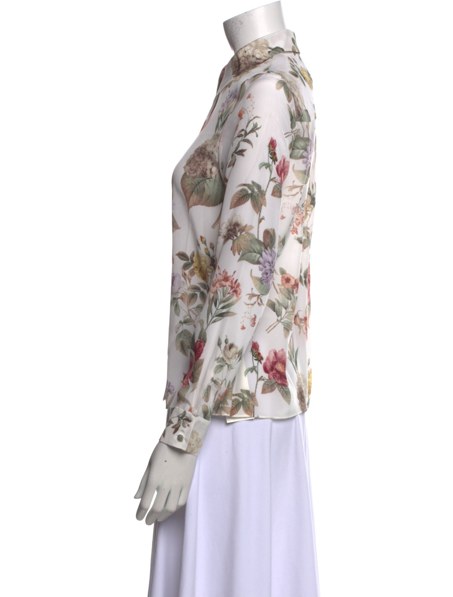 Alice + Olivia Silk Floral Print Blouse