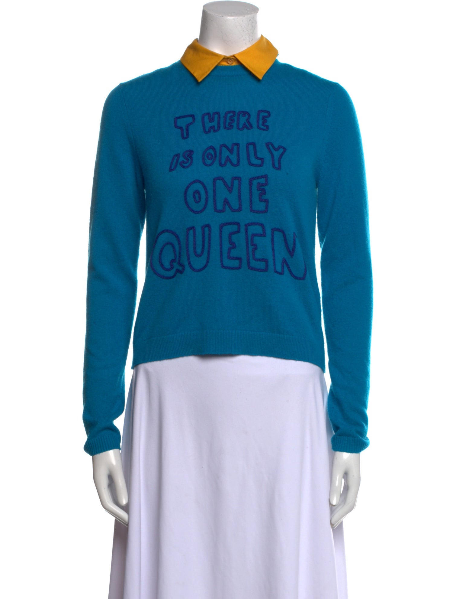 Alice + Olivia Cashmere Graphic Print Sweater