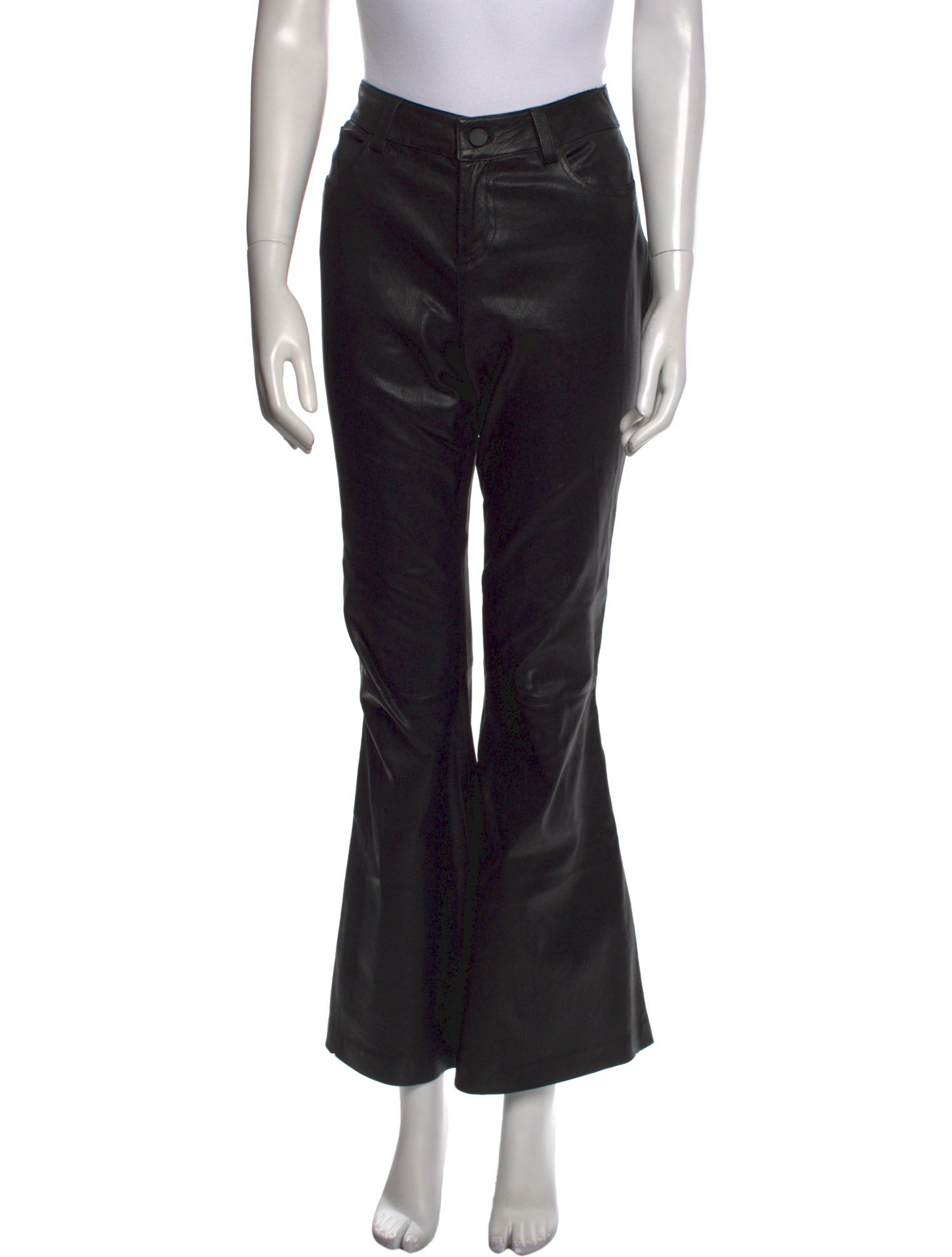 Alice + Olivia Leather Wide Leg Pants