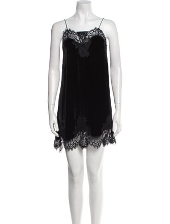 Alice + Olivia Square Neckline Mini Dress