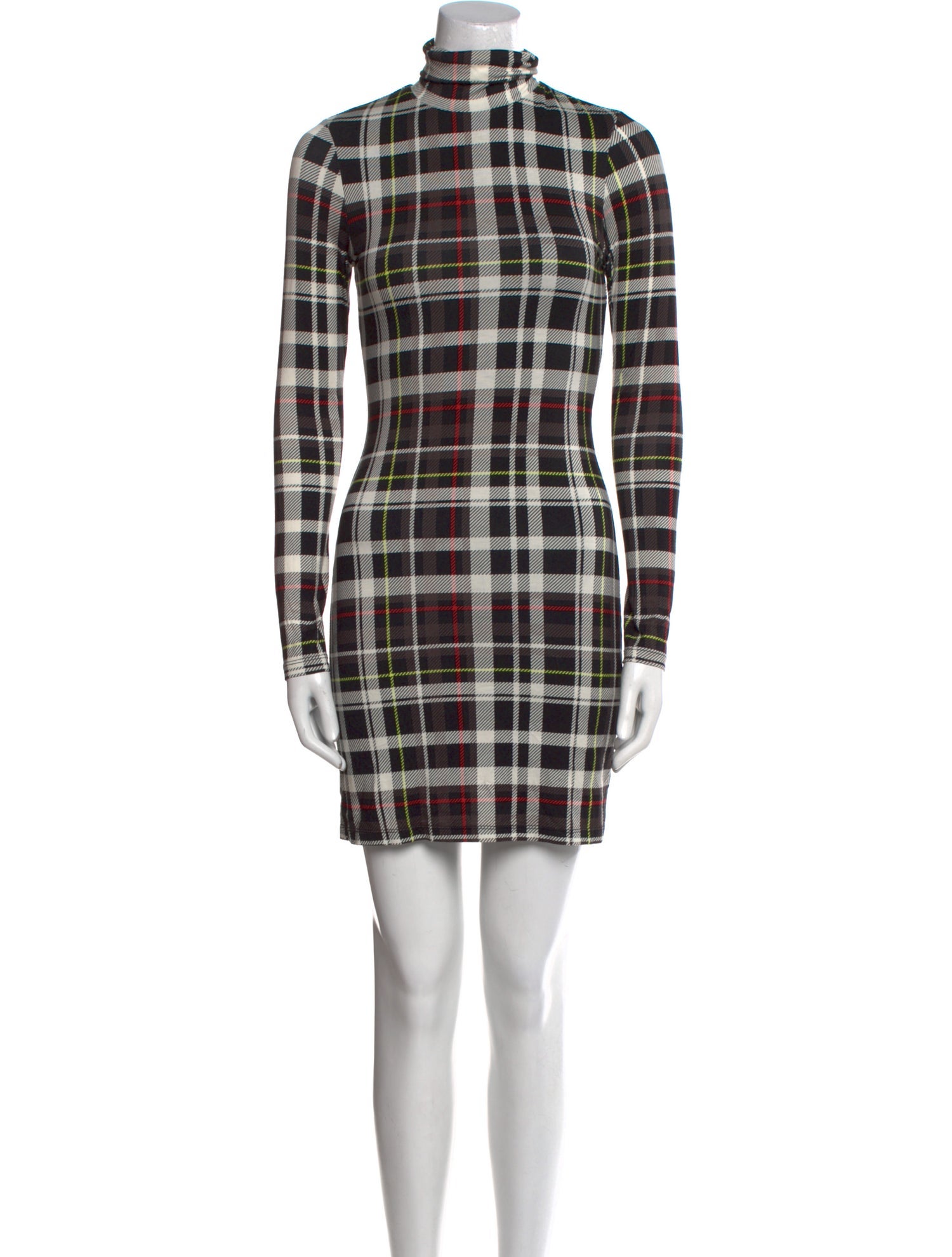 Alice + Olivia Plaid Print Mini Dress