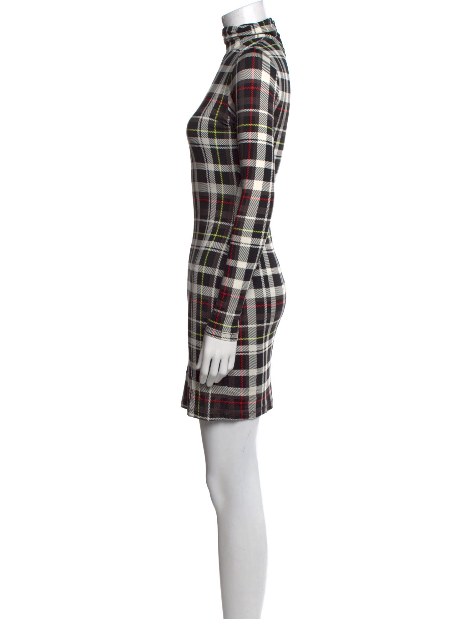 Alice + Olivia Plaid Print Mini Dress