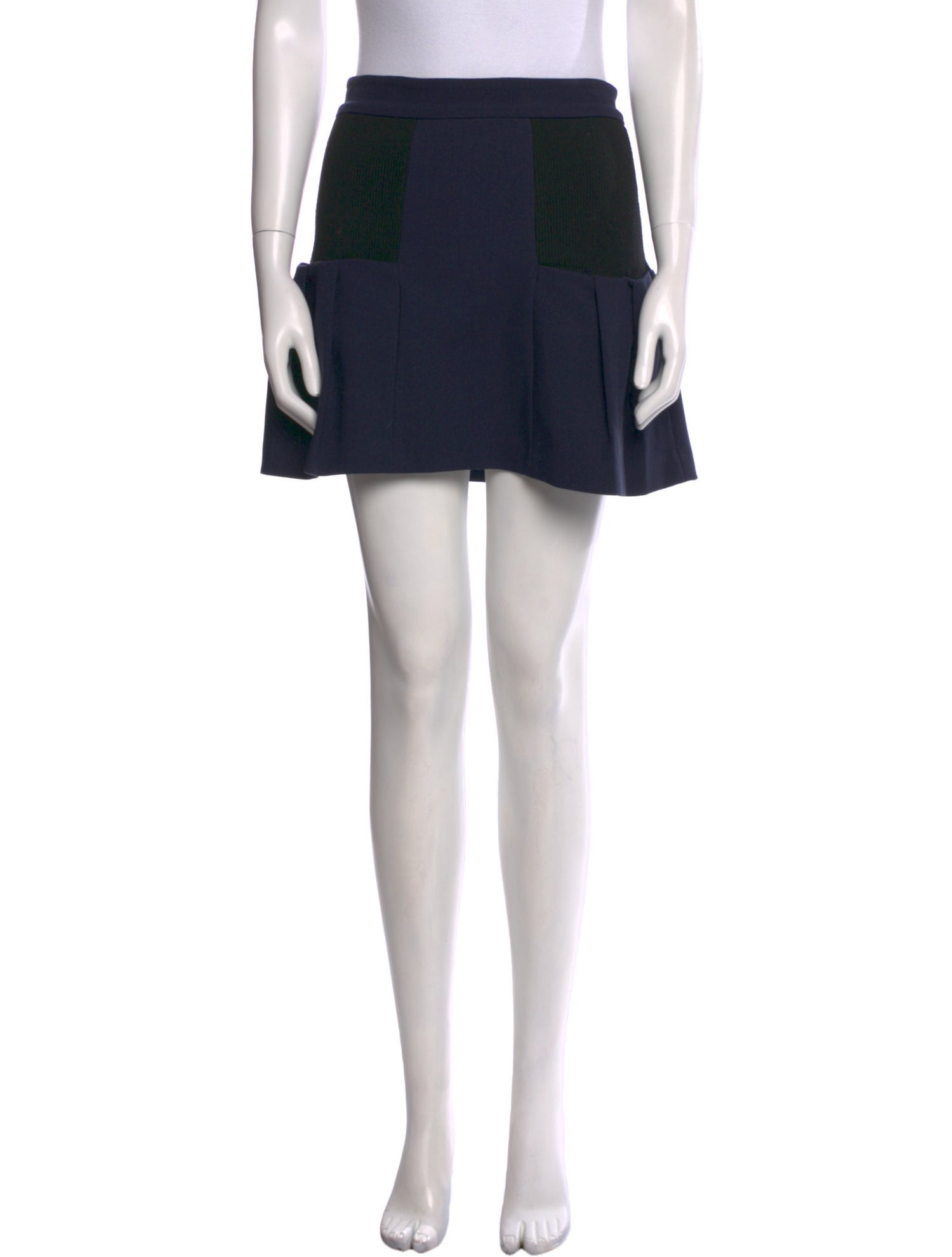 Alice + Olivia Pleated Accents Mini Skirt