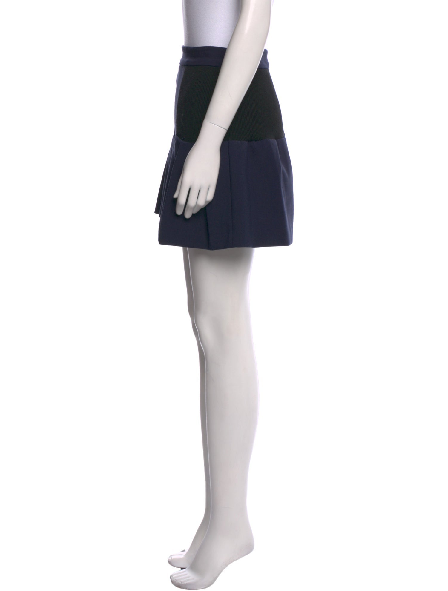 Alice + Olivia Pleated Accents Mini Skirt