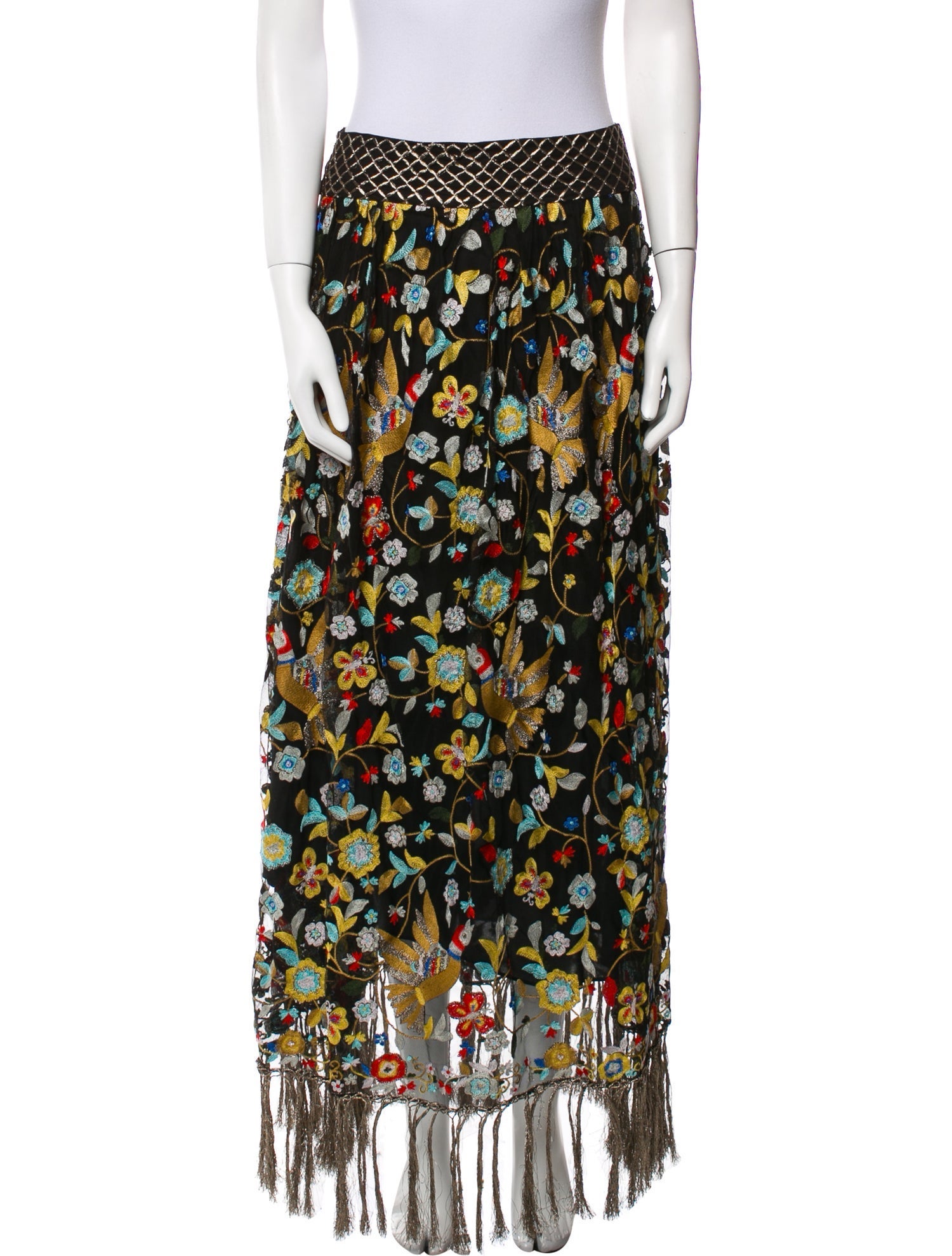 Alice + Olivia Floral Print Long Skirt
