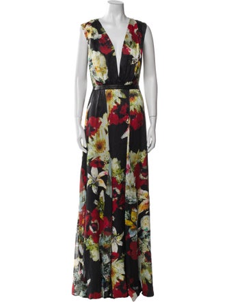 Alice + Olivia Silk Long Dress