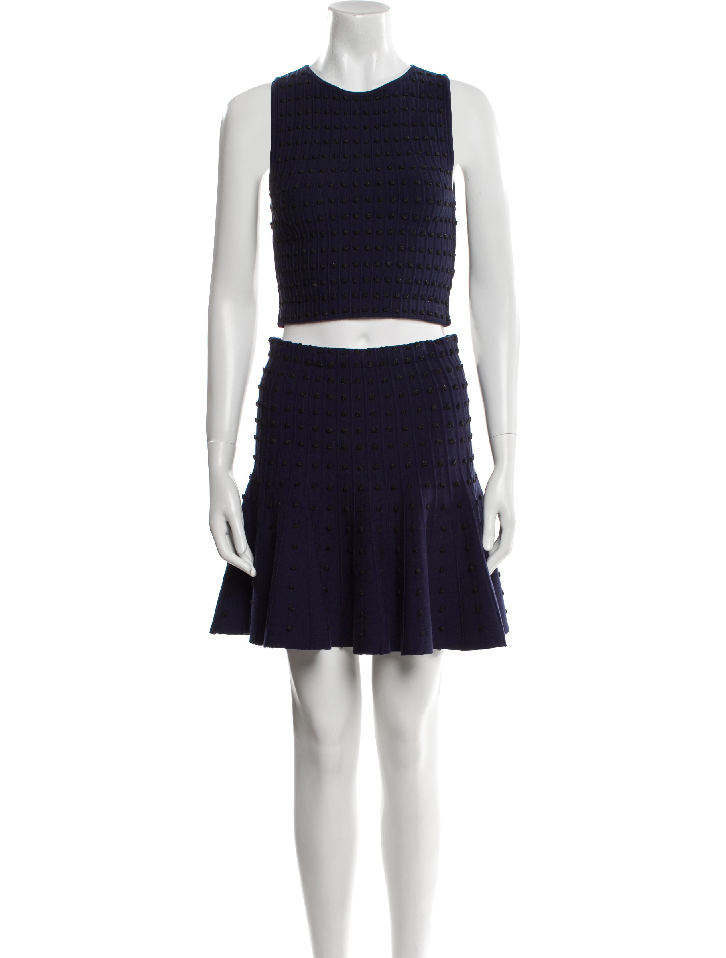 Alice + Olivia Pom-Pom Embellished Skirt Set