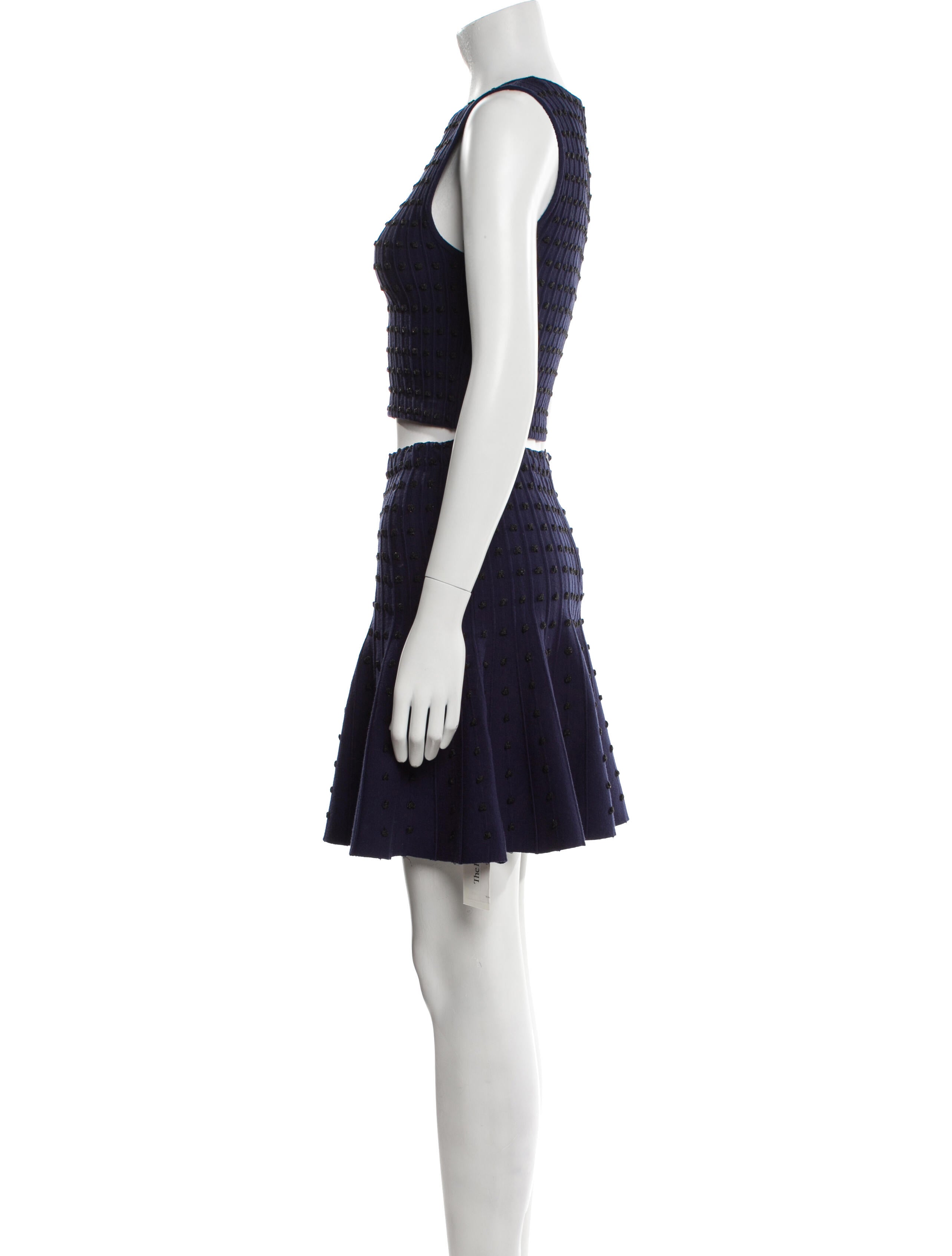 Alice + Olivia Pom-Pom Embellished Skirt Set