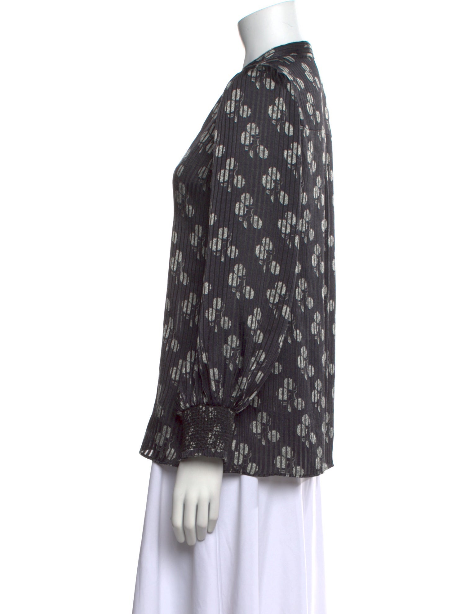 Alice + Olivia Printed V-Neck Blouse