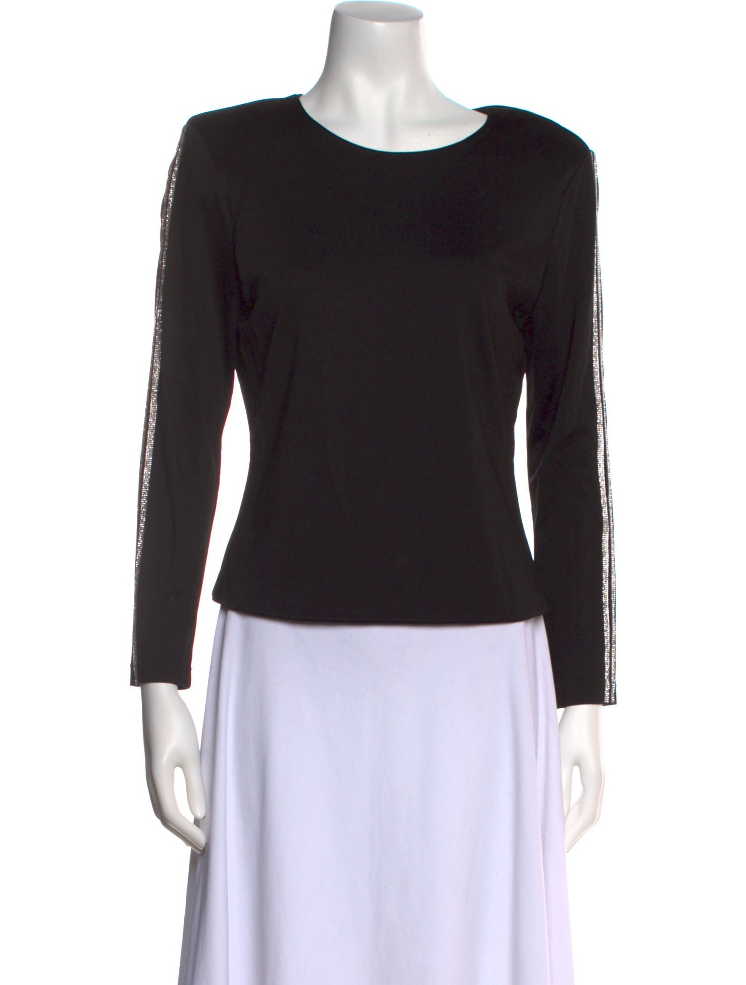 Alice + Olivia Scoop Neck Long Sleeve Top