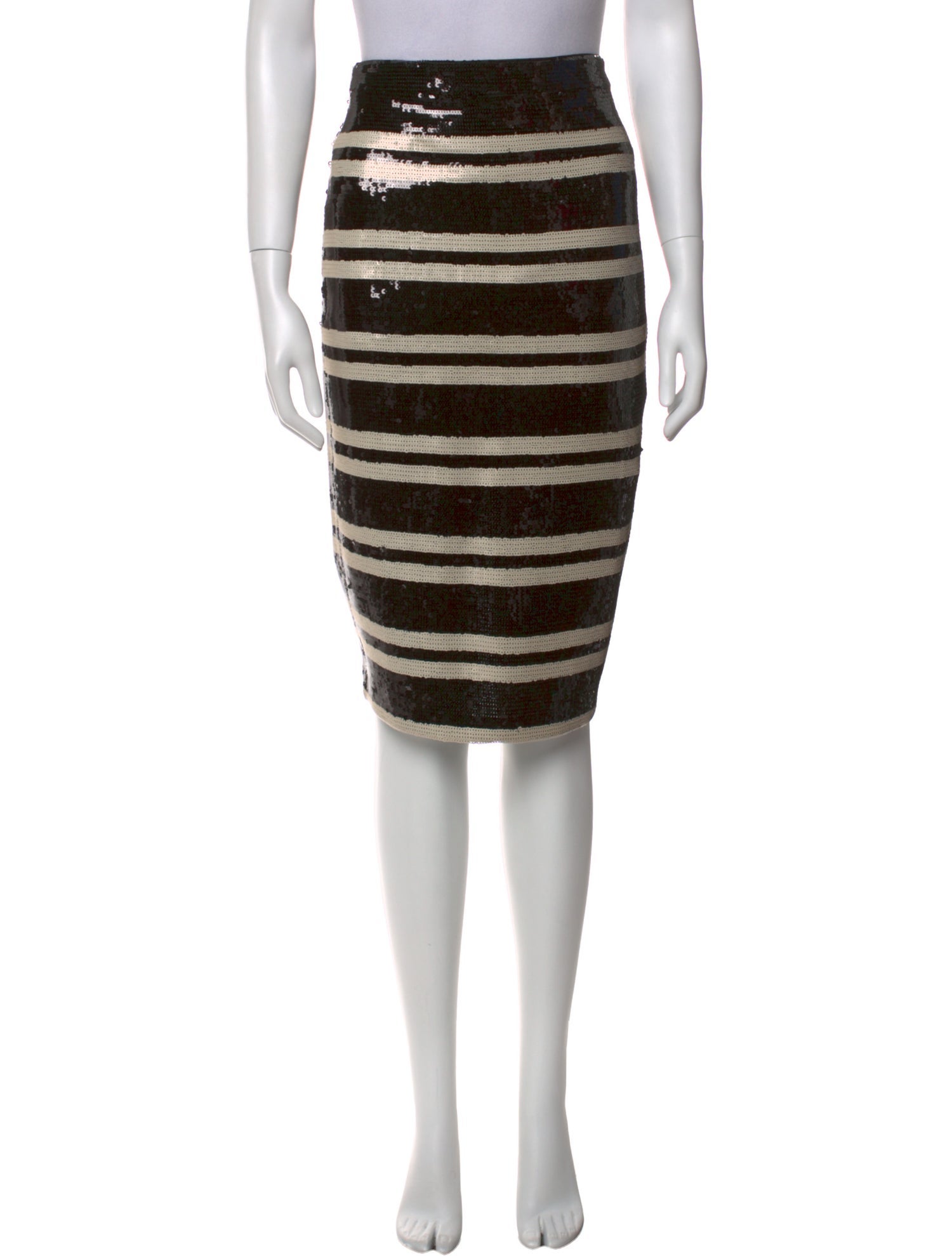 Alice + Olivia Striped Knee-Length Skirt