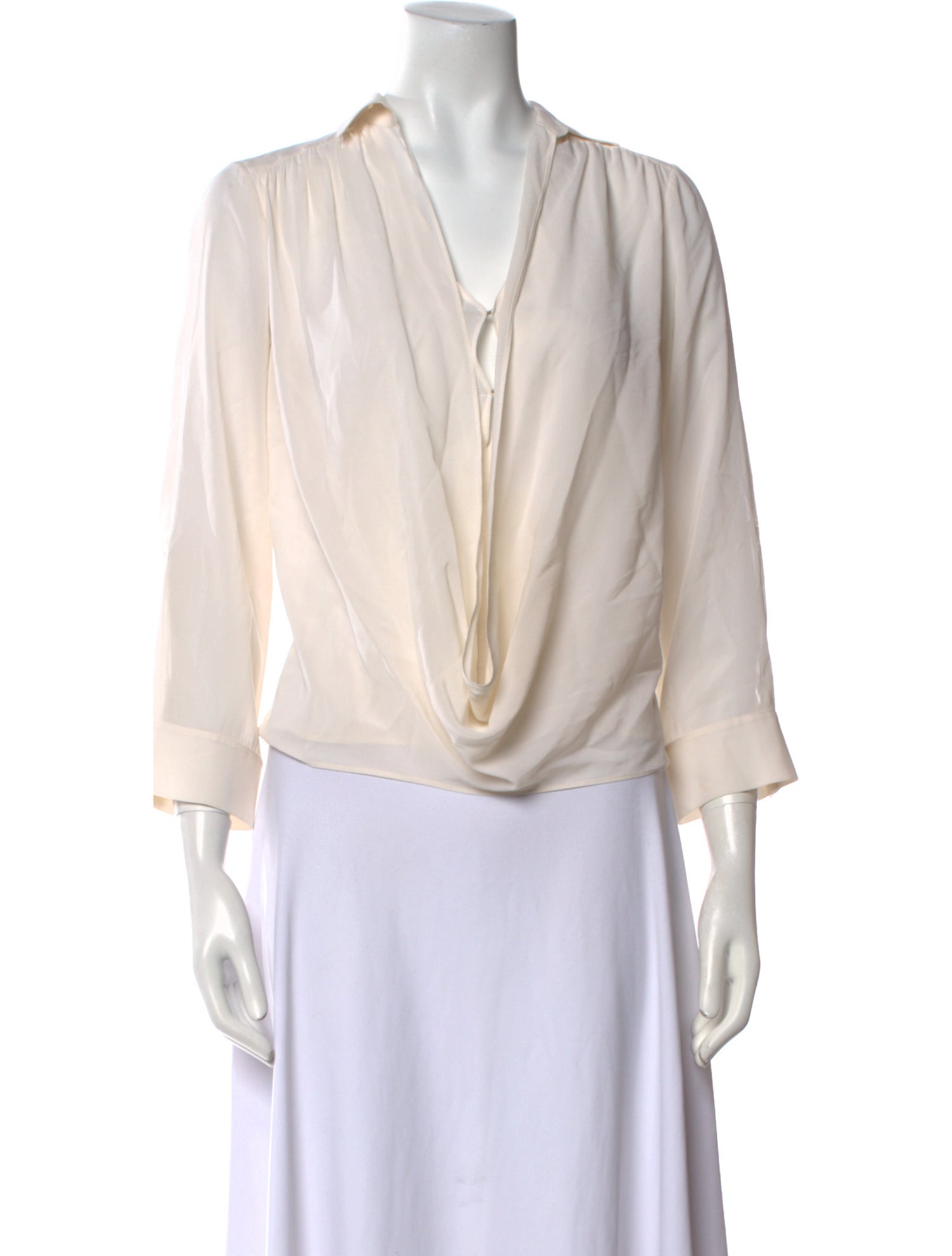 Alice + Olivia Silk V-Neck Blouse