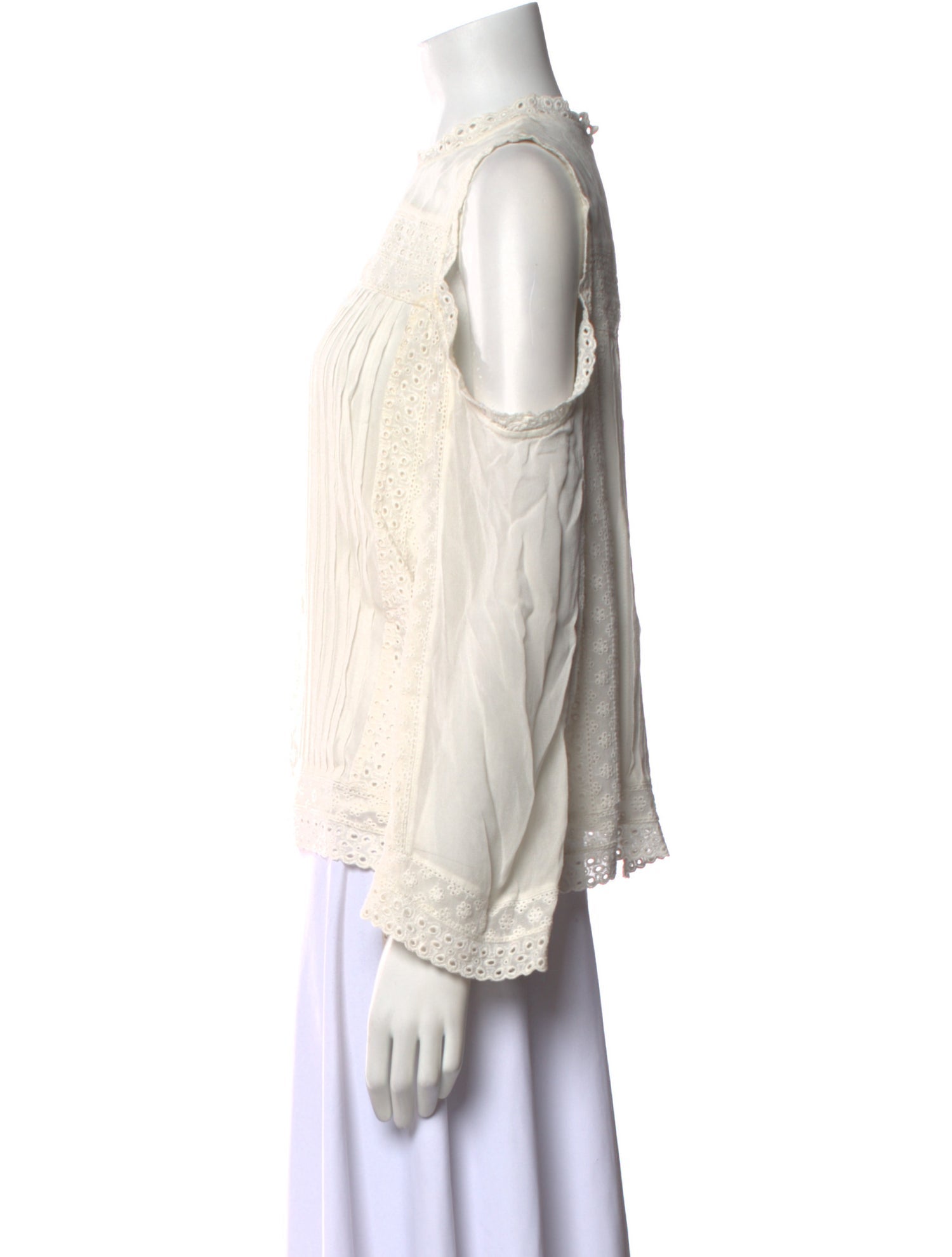 Alice + Olivia Off-The-Shoulder Long Sleeve Blouse