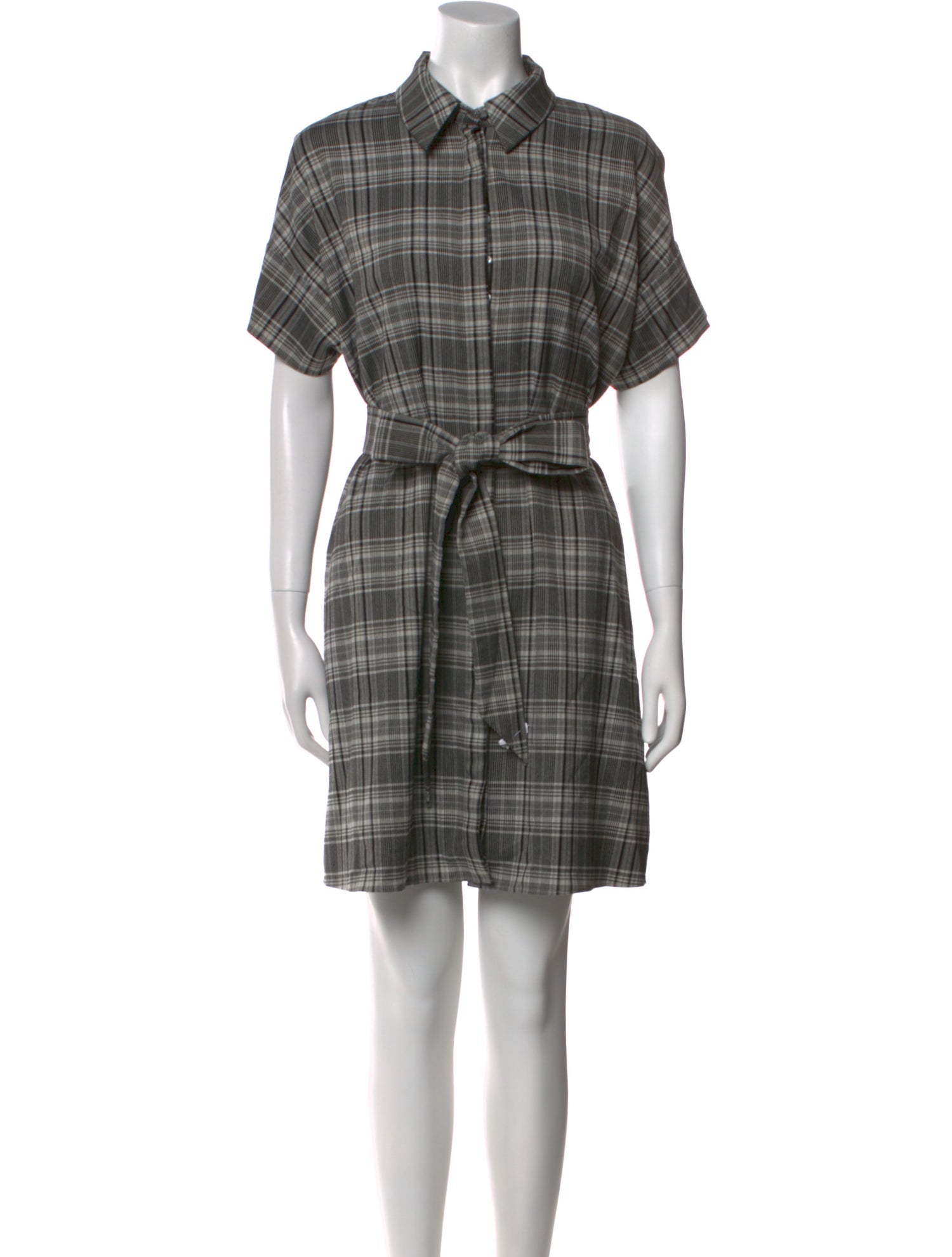 Alice + Olivia Plaid Print Mini Dress