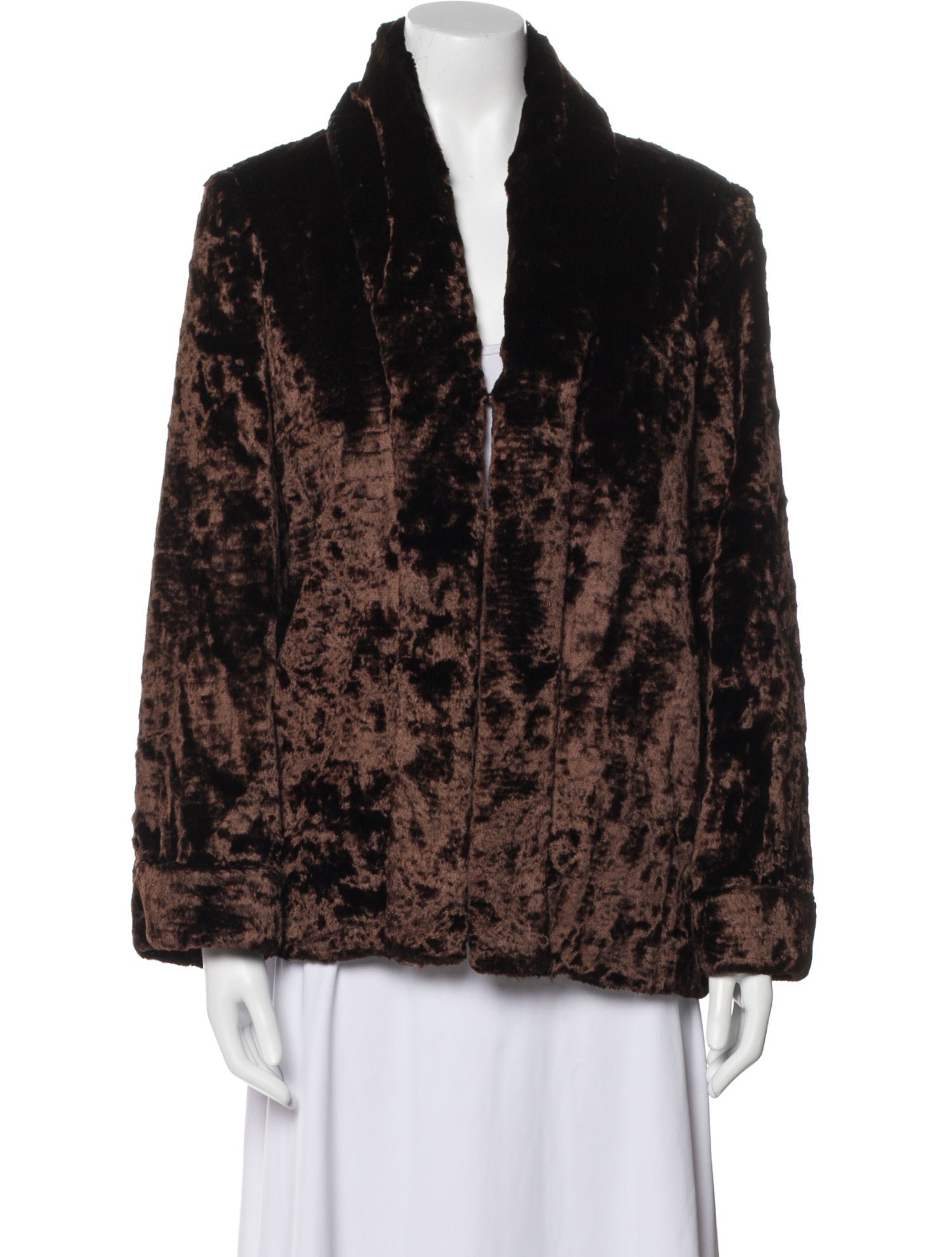 Alice + Olivia Printed Faux Fur Jacket